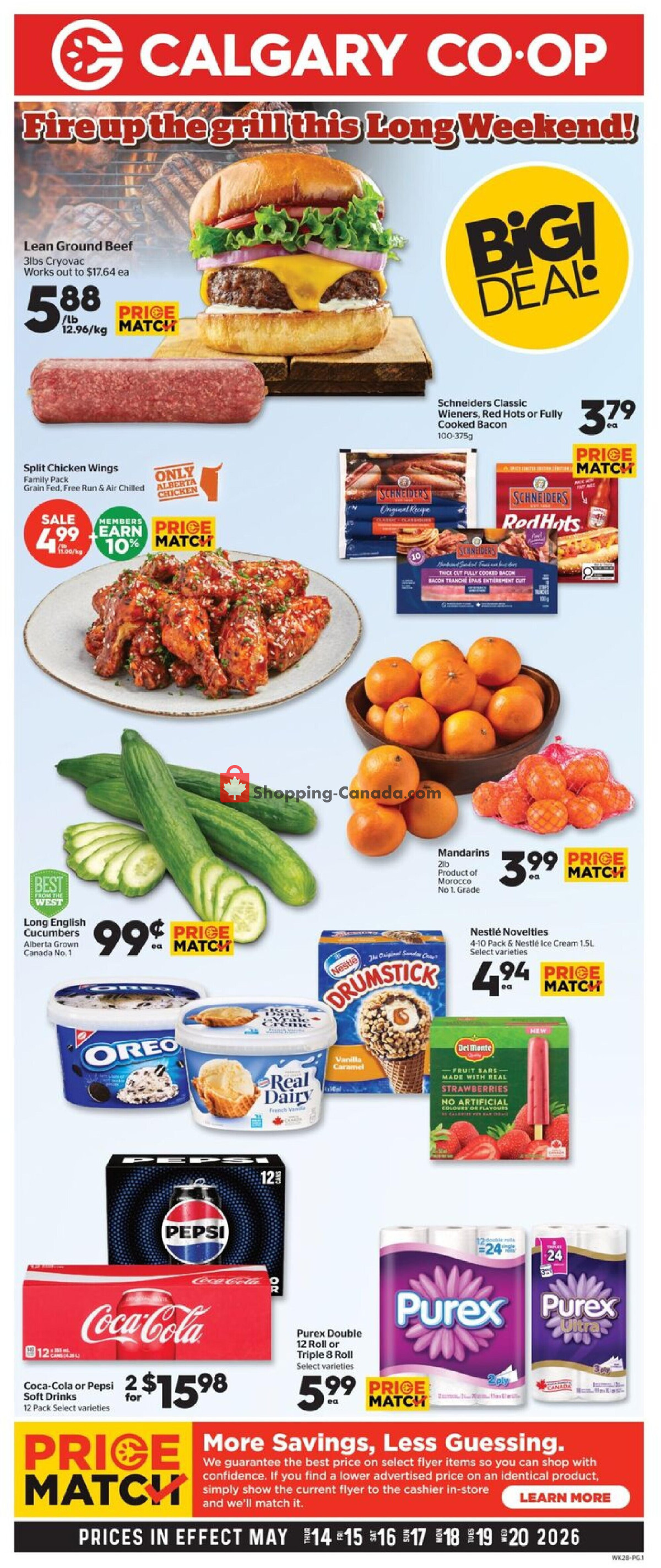 Calgary Co-op flyer from Thursday May 14, 2026 to Wednesday May 20, 2026 - page 1