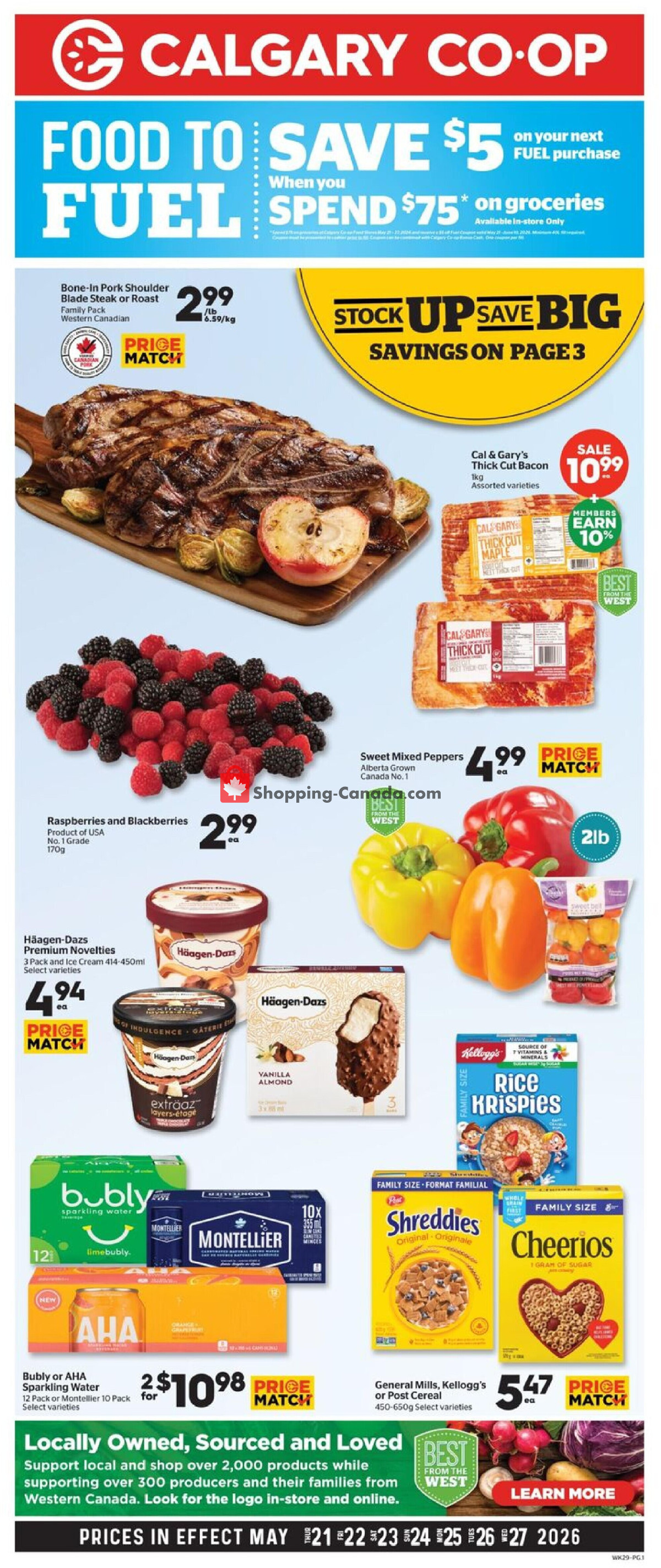 Calgary Co-op flyer from Thursday May 21, 2026 to Wednesday May 27, 2026 - page 1