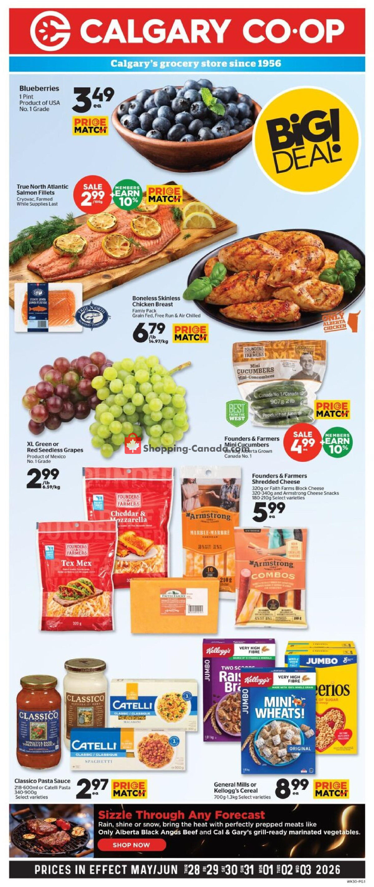 Calgary Co-op flyer from Thursday May 28, 2026 to Wednesday June 3, 2026 - page 1