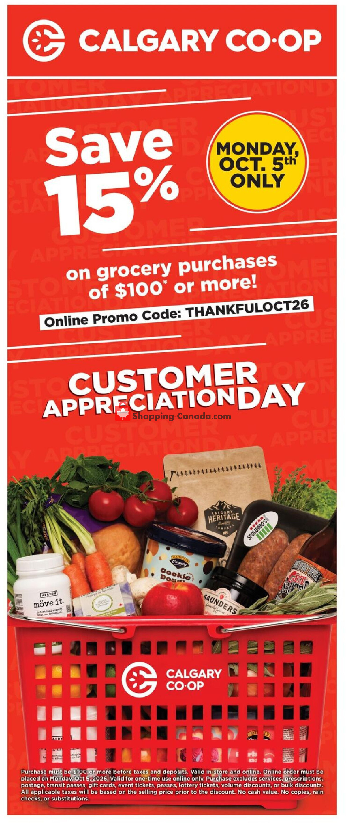 Calgary Co-op flyer from Thursday October 1, 2026 to Wednesday October 7, 2026 - page 1