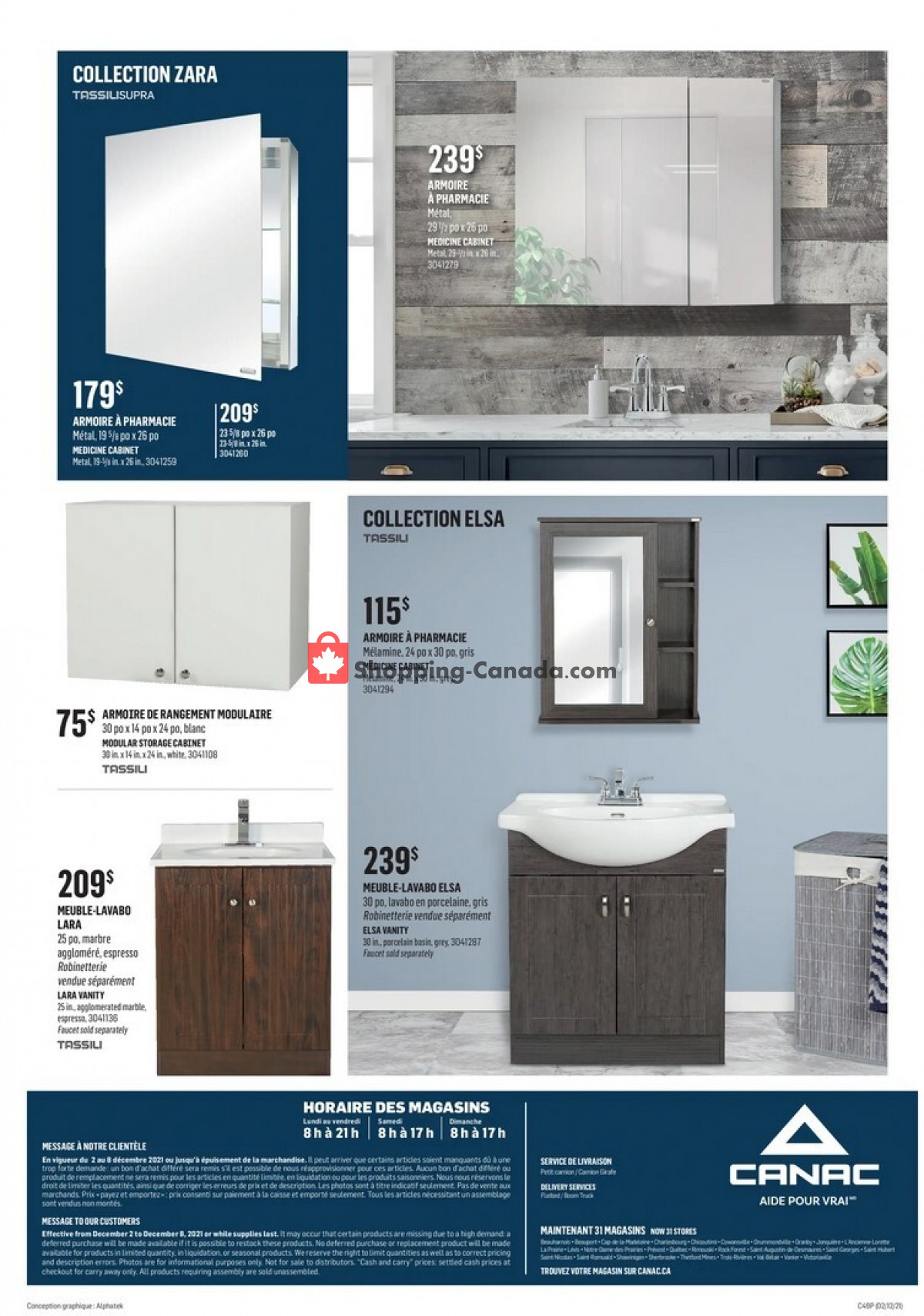 Canac flyer from Thursday December 2, 2021 to Wednesday December 8, 2021 - page 21