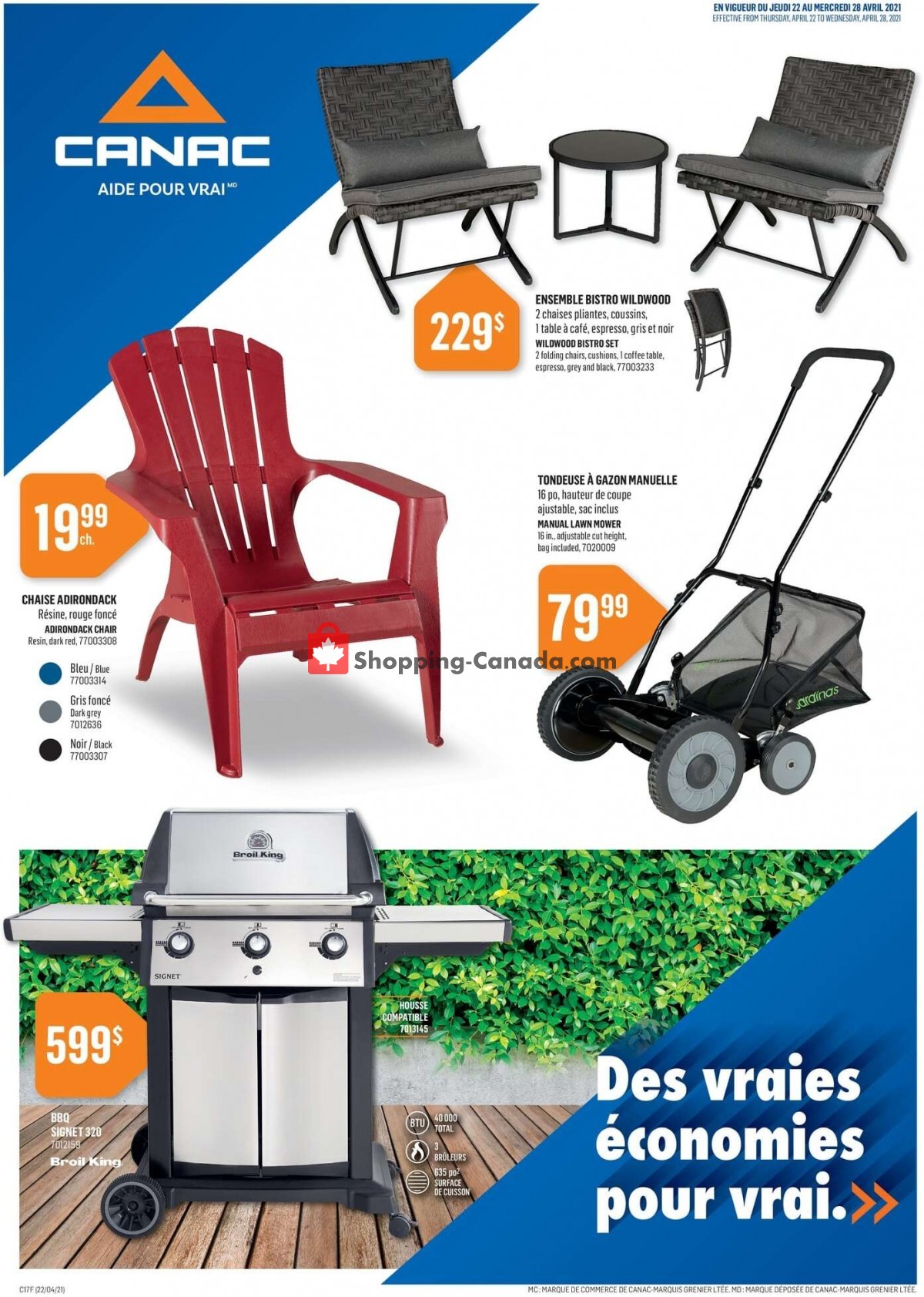 Canac flyer from Thursday April 22, 2021 to Wednesday April 28, 2021 - page 1