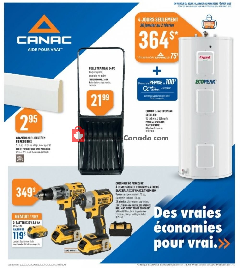 Canac flyer from Thursday January 30, 2020 to Wednesday February 5, 2020 - page 1