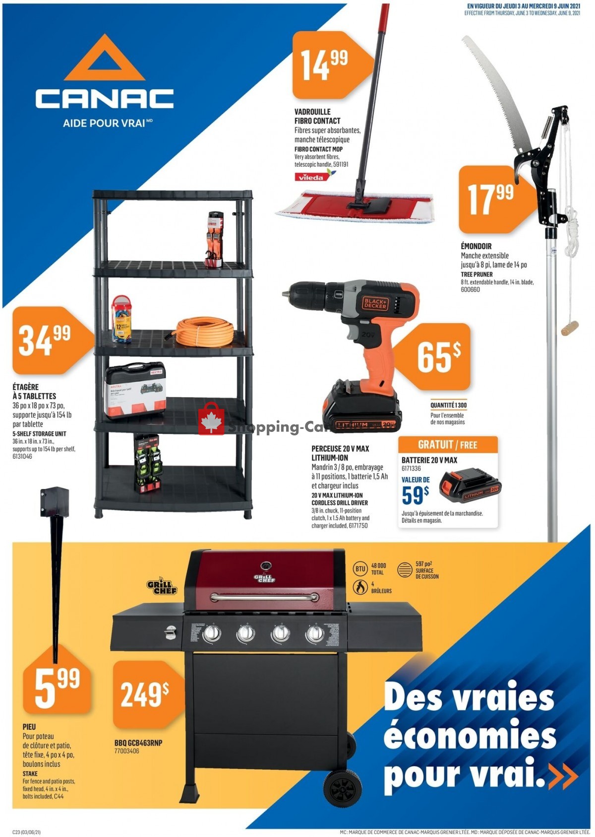 Canac flyer from Thursday June 3, 2021 to Wednesday June 9, 2021 - page 1