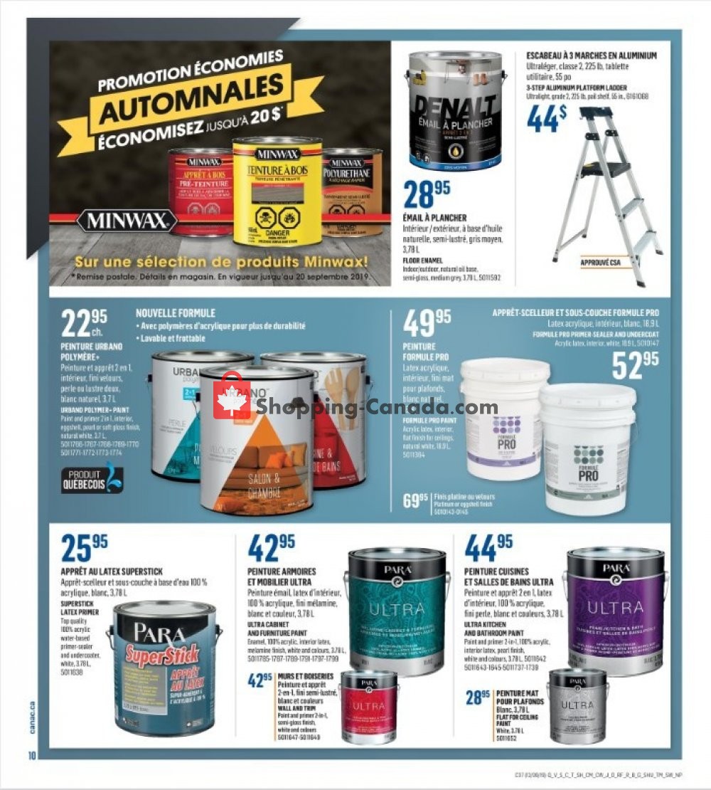 Canac flyer from Thursday September 12, 2019 to Wednesday September 18, 2019 - page 10
