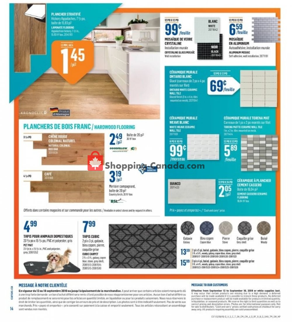 Canac flyer from Thursday September 12, 2019 to Wednesday September 18, 2019 - page 14