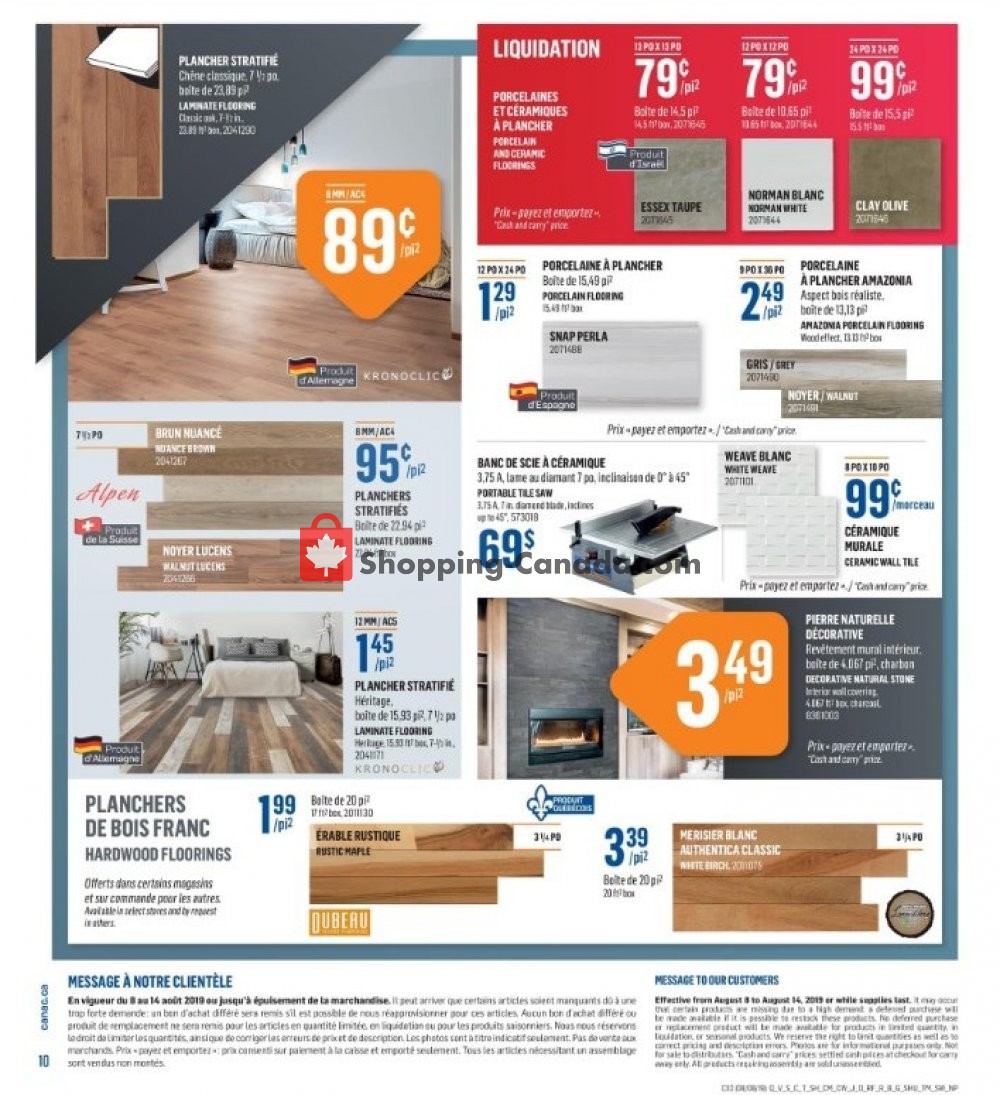 Canac flyer from Thursday August 8, 2019 to Wednesday August 14, 2019 - page 10