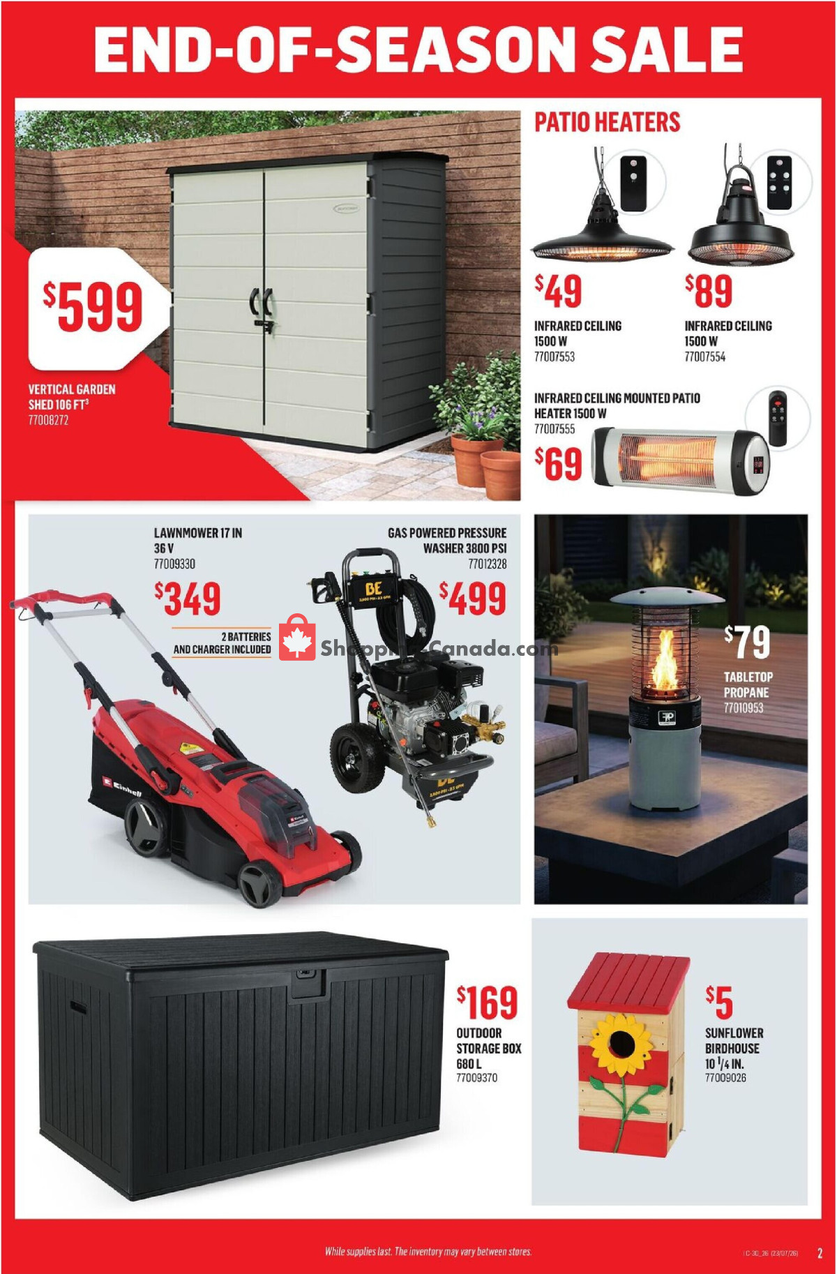 Canac flyer from Thursday July 23, 2026 to Wednesday July 29, 2026 - page 2