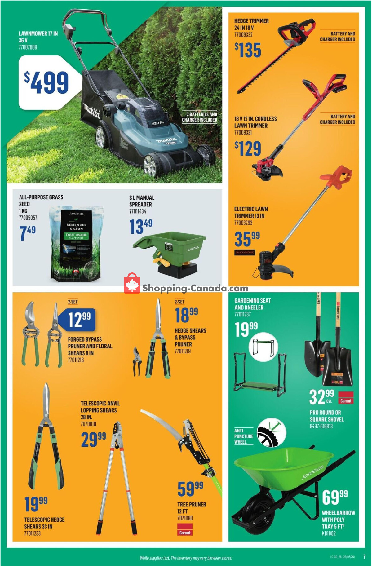 Canac flyer from Thursday July 23, 2026 to Wednesday July 29, 2026 - page 7