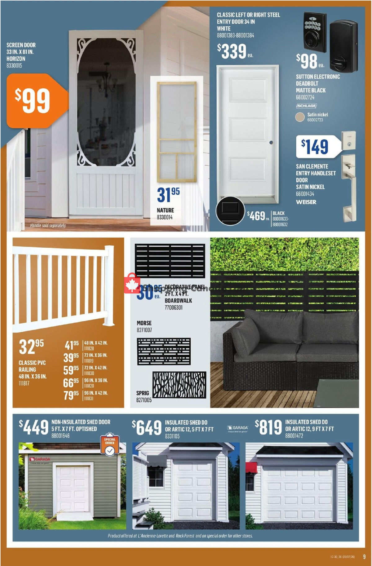 Canac flyer from Thursday July 23, 2026 to Wednesday July 29, 2026 - page 9