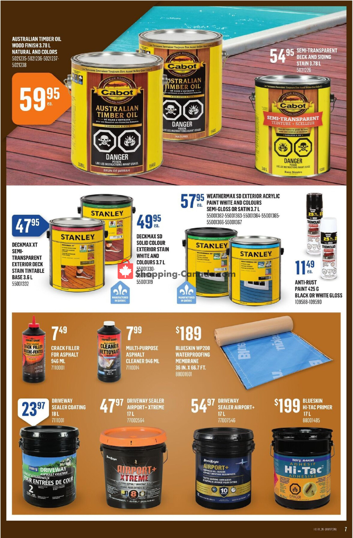 Canac flyer from Thursday July 30, 2026 to Wednesday August 5, 2026 - page 7