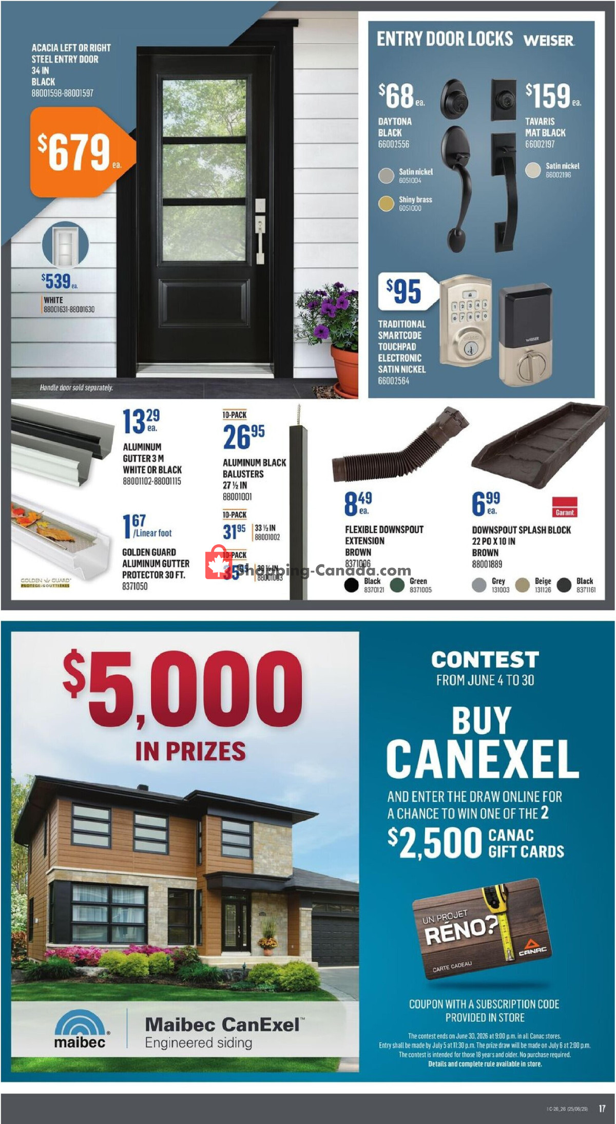 Canac flyer from Thursday June 25, 2026 to Wednesday July 1, 2026 - page 17