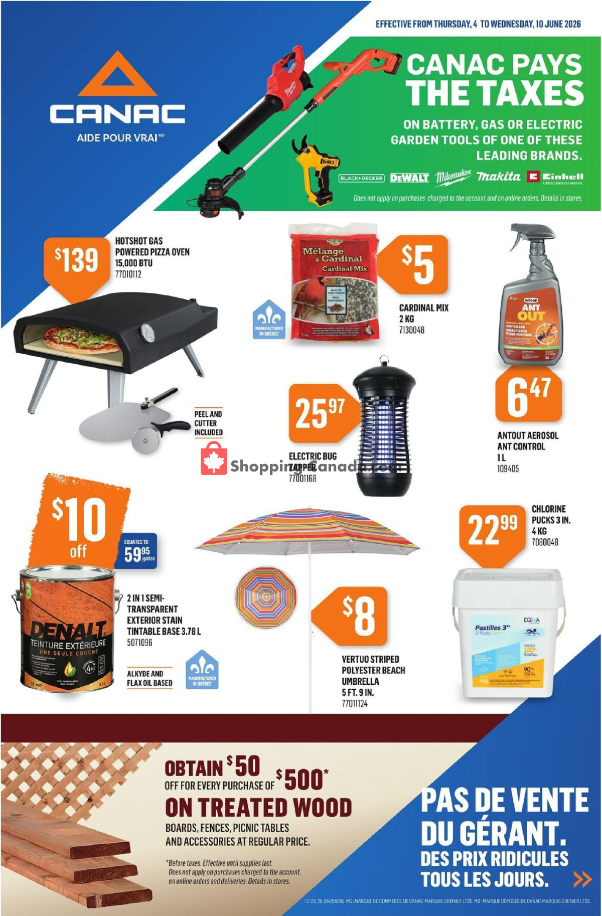 Canac flyer from Thursday June 4, 2026 to Wednesday June 10, 2026 - page 1