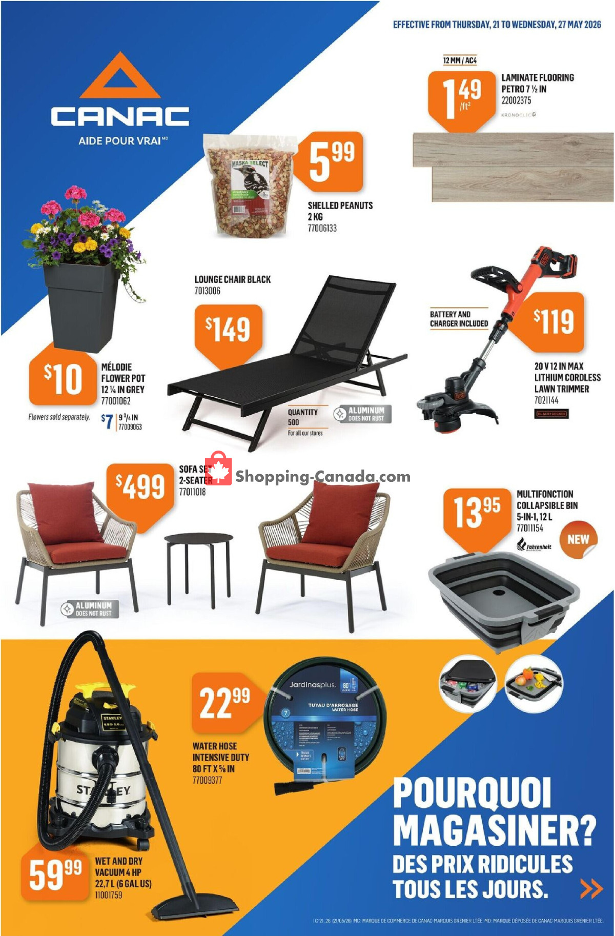 Canac flyer from Thursday May 21, 2026 to Wednesday May 27, 2026 - page 1