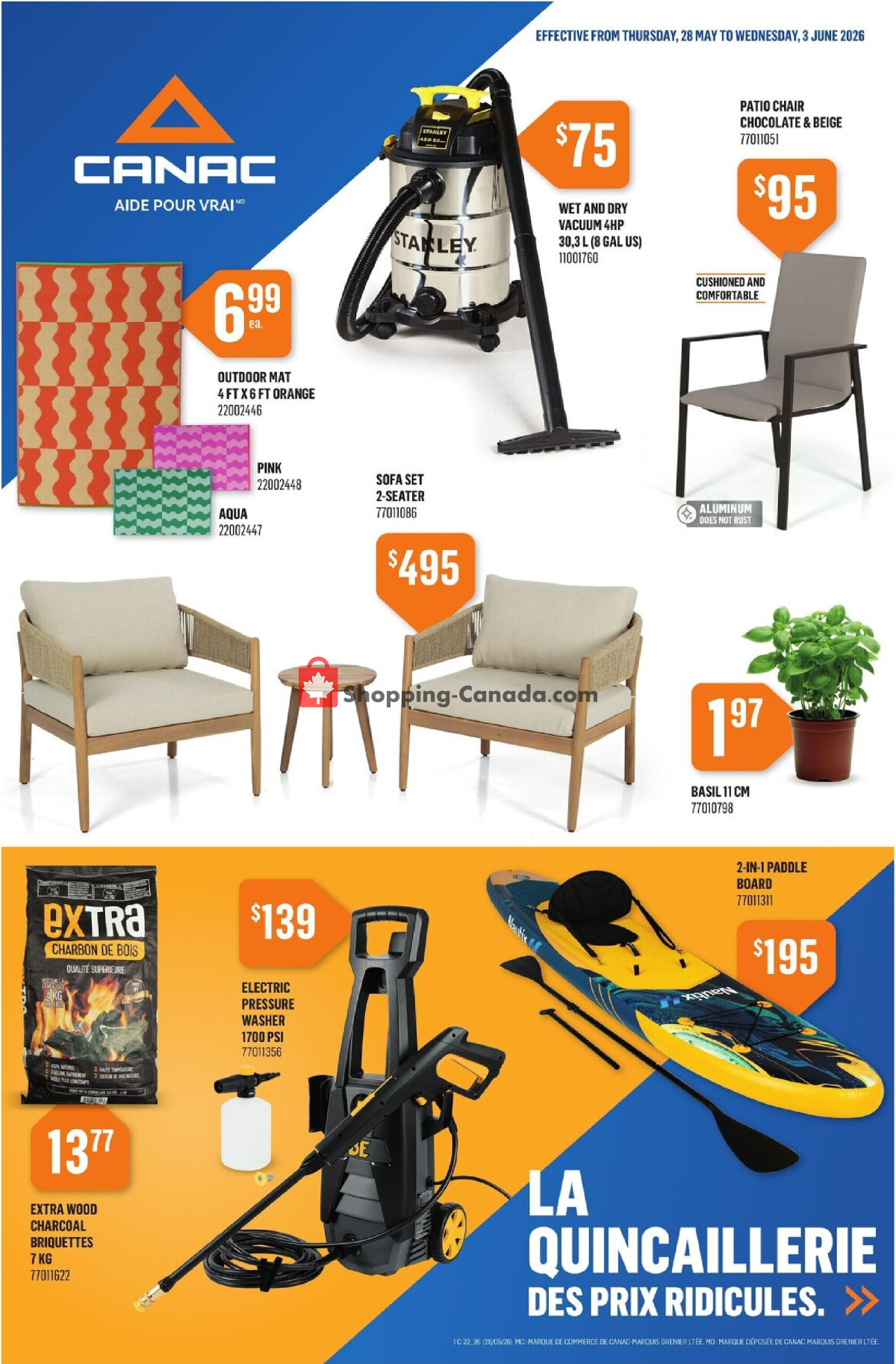 Canac flyer from Thursday May 28, 2026 to Wednesday June 3, 2026 - page 1