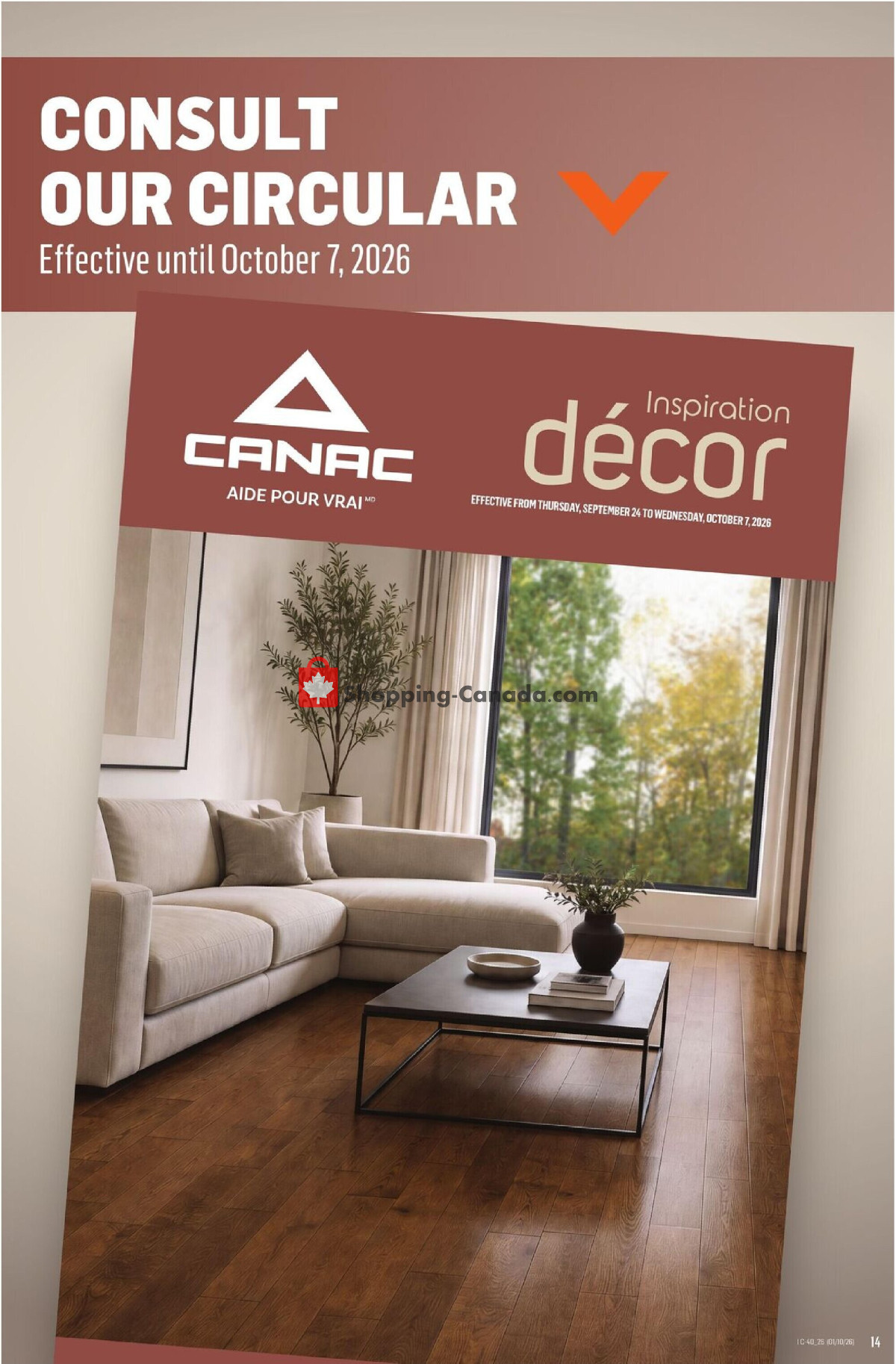 Canac flyer from Thursday October 1, 2026 to Wednesday October 7, 2026 - page 14