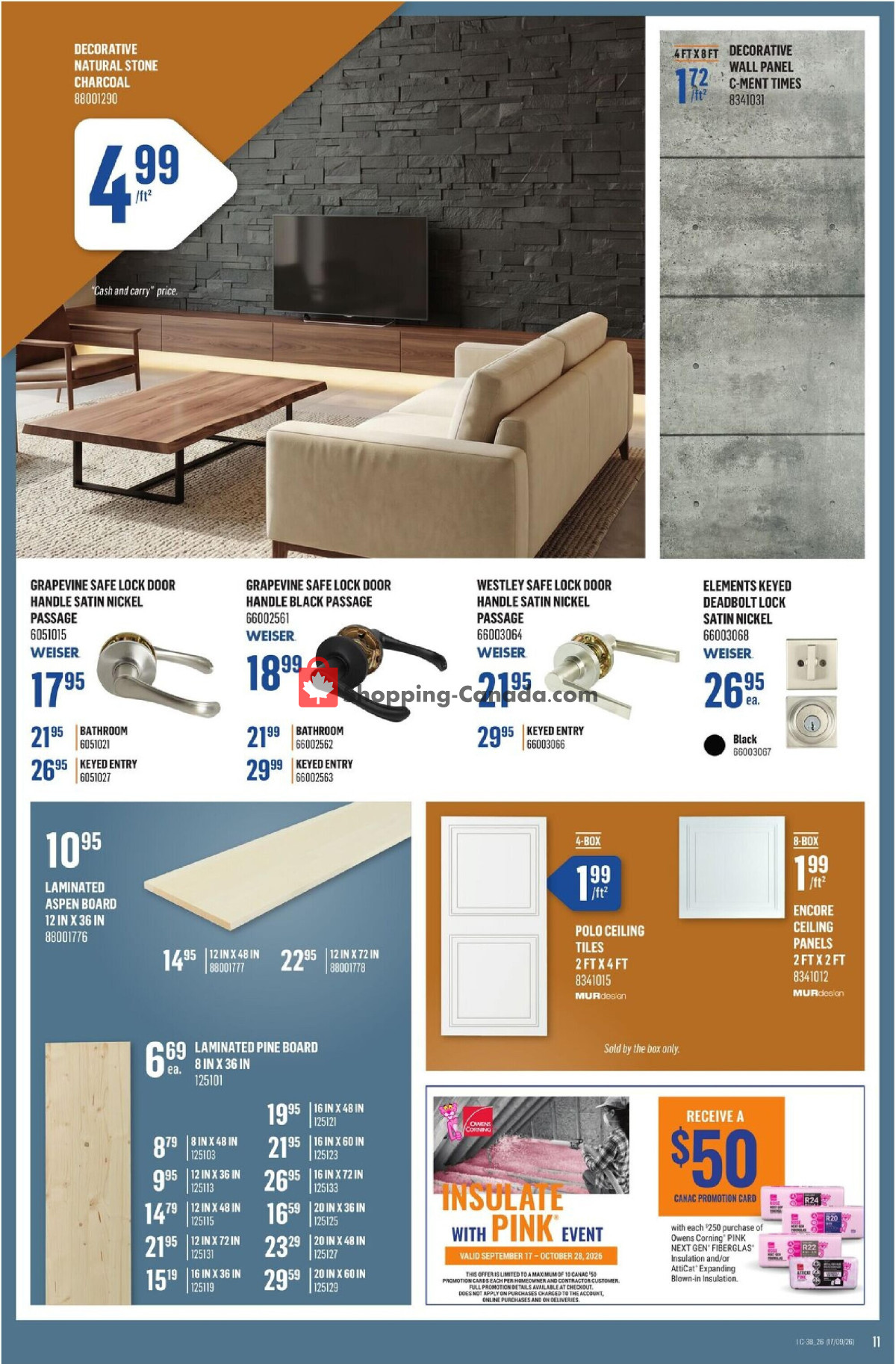 Canac flyer from Thursday September 17, 2026 to Wednesday September 23, 2026 - page 11