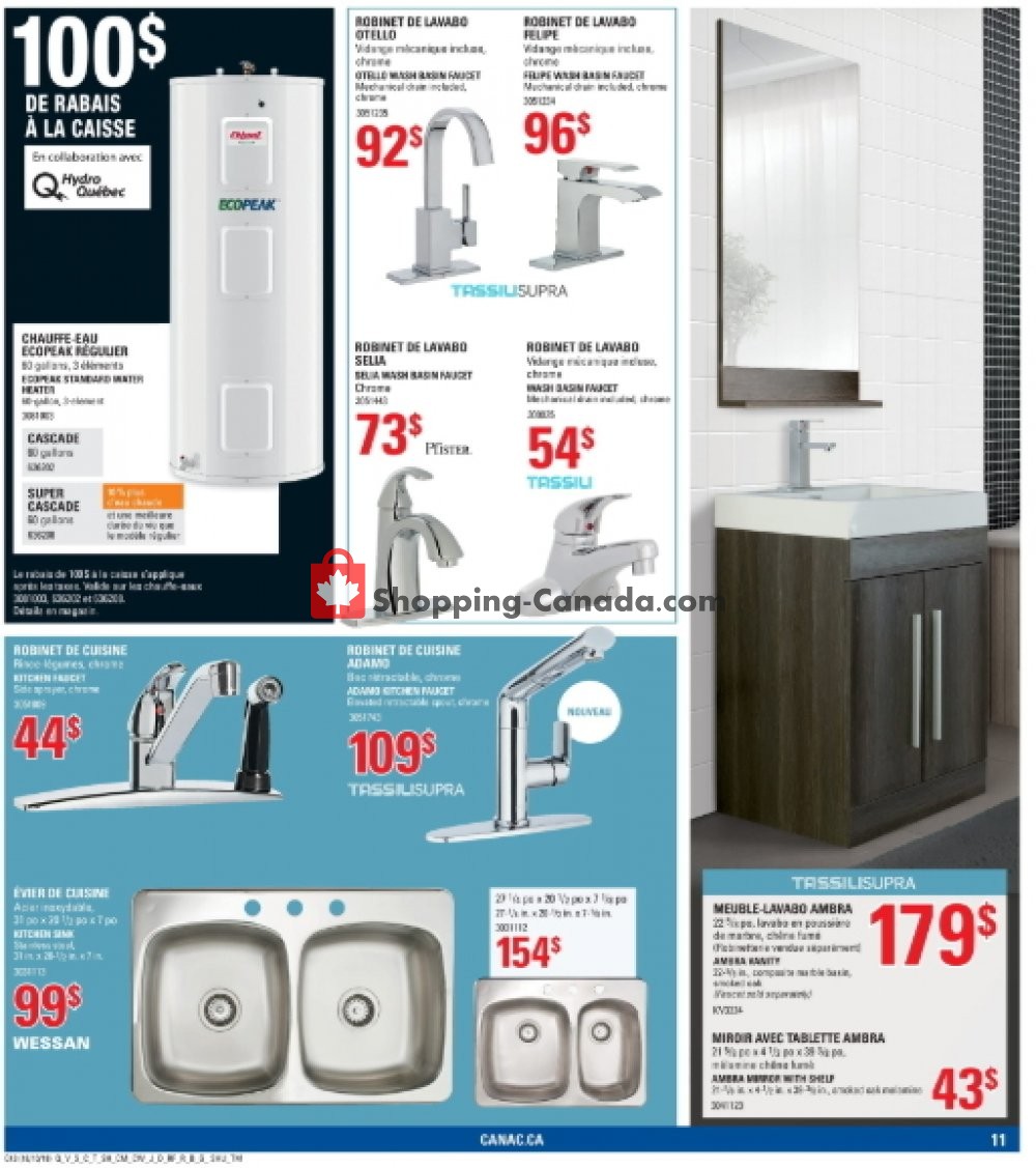 Canac flyer from Thursday October 18, 2018 to Wednesday October 24, 2018 - page 11