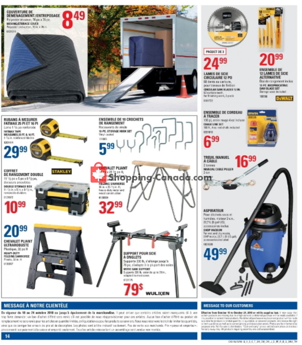Canac flyer from Thursday October 18, 2018 to Wednesday October 24, 2018 - page 14