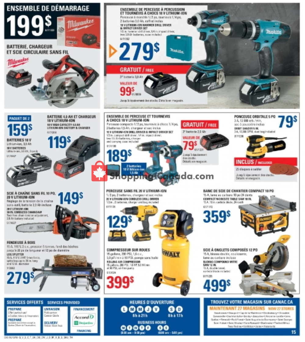 Canac flyer from Thursday October 18, 2018 to Wednesday October 24, 2018 - page 15