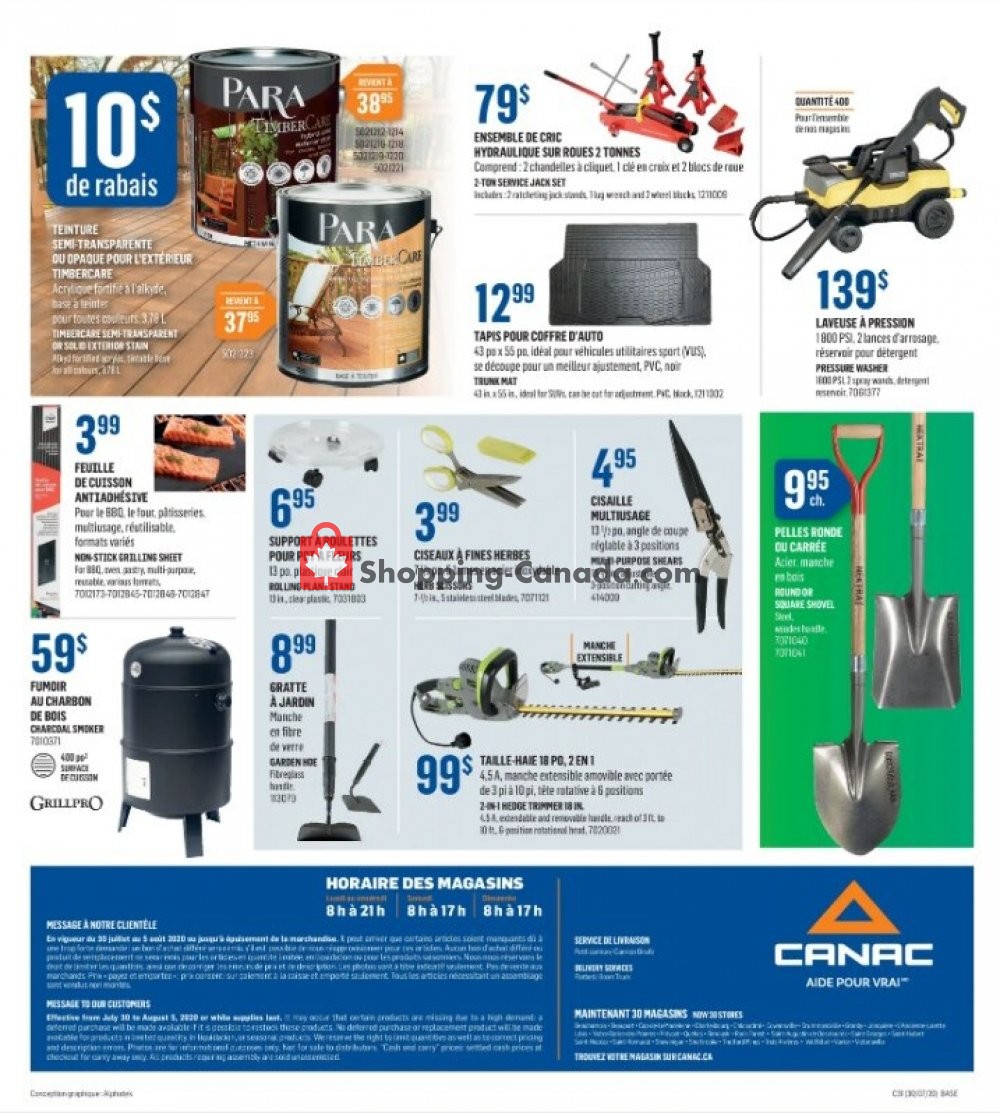 Canac flyer from Thursday July 30, 2020 to Wednesday August 5, 2020 - page 3
