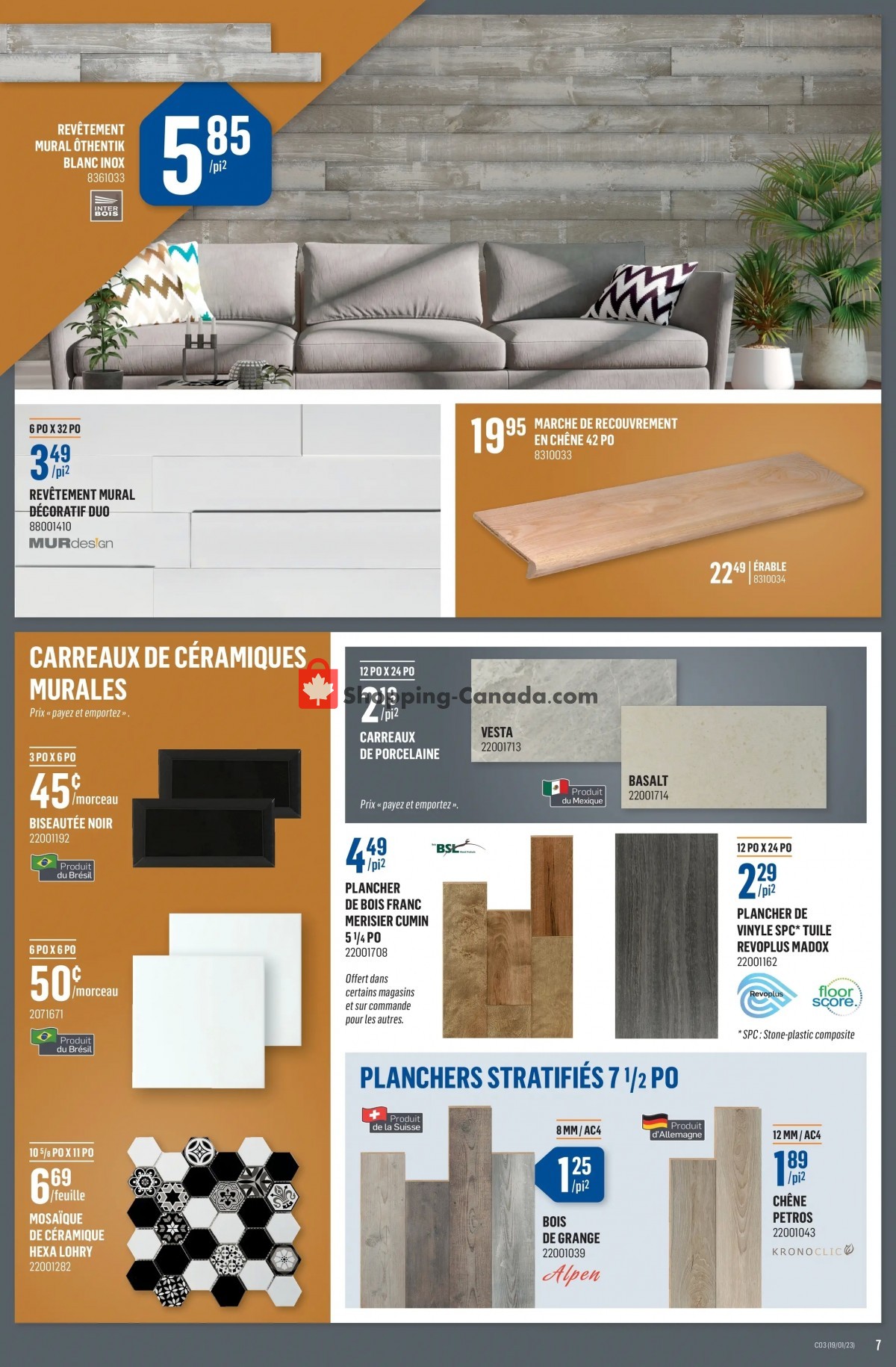 Canac flyer from Thursday January 19, 2023 to Wednesday January 25, 2023 - page 7