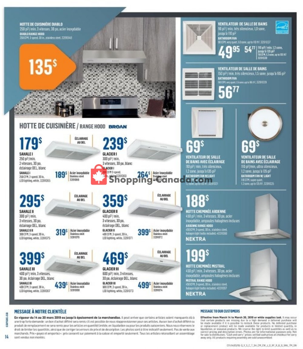 Canac flyer from Thursday March 14, 2019 to Wednesday March 20, 2019 - page 14