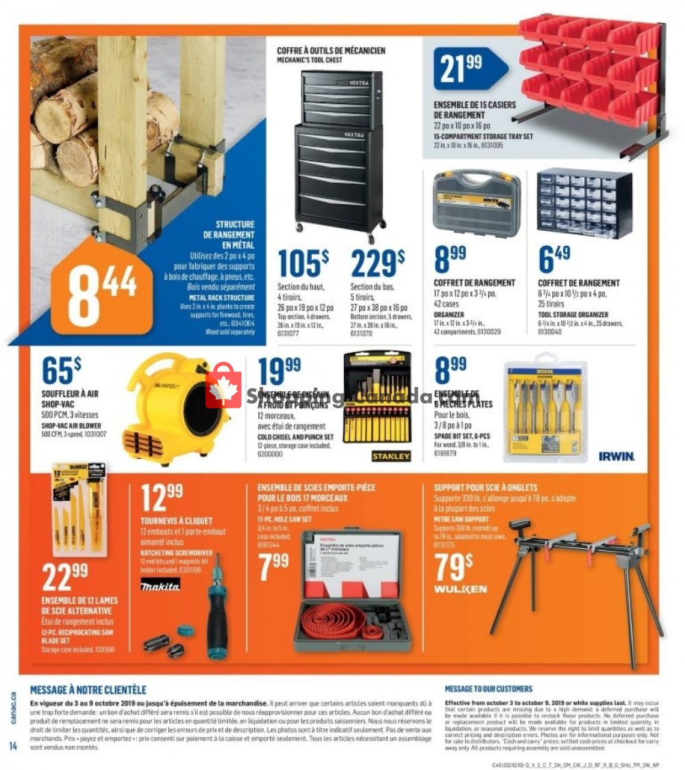 Canac flyer from Thursday October 3, 2019 to Wednesday October 9, 2019 - page 15