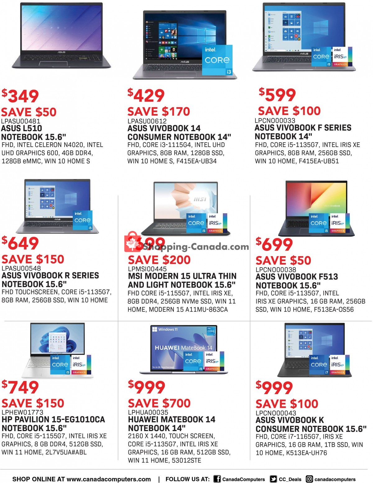 Canada Computers Canada, flyer (Back To School Is Cool Savings) July