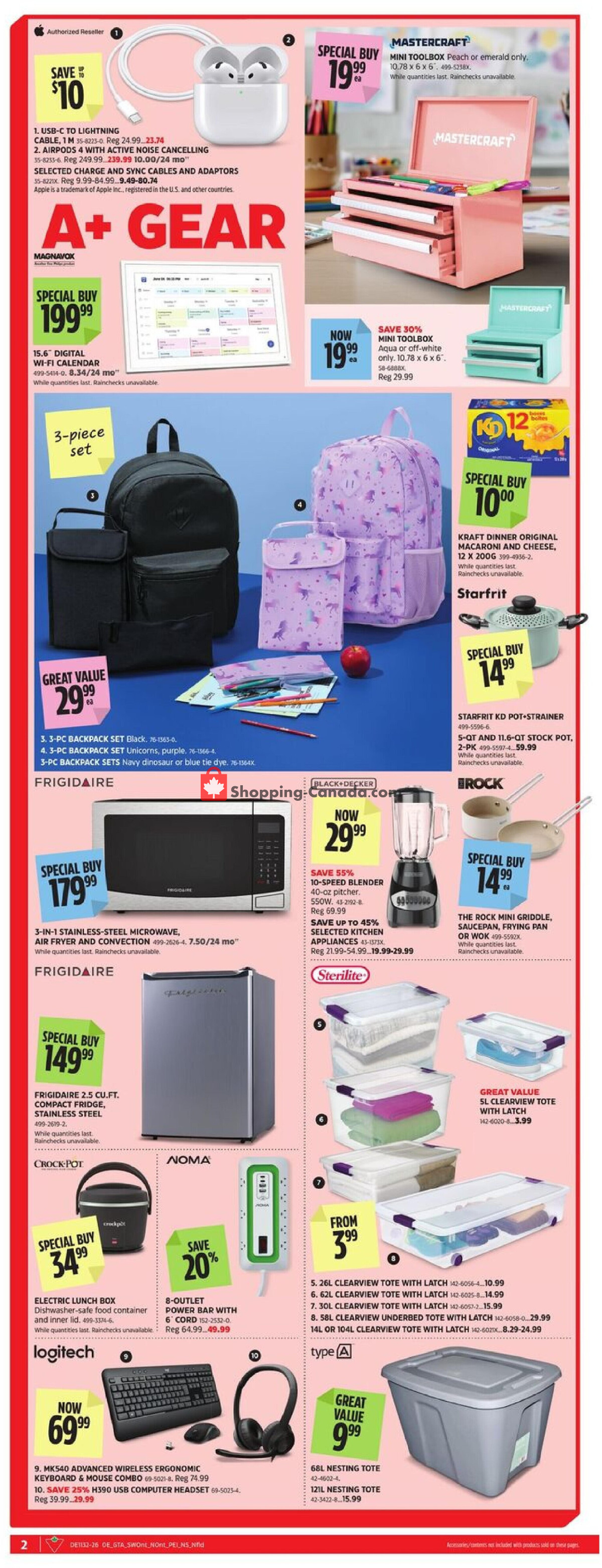 Canadian Tire flyer from Thursday August 6, 2026 to Thursday August 27, 2026 - page 2