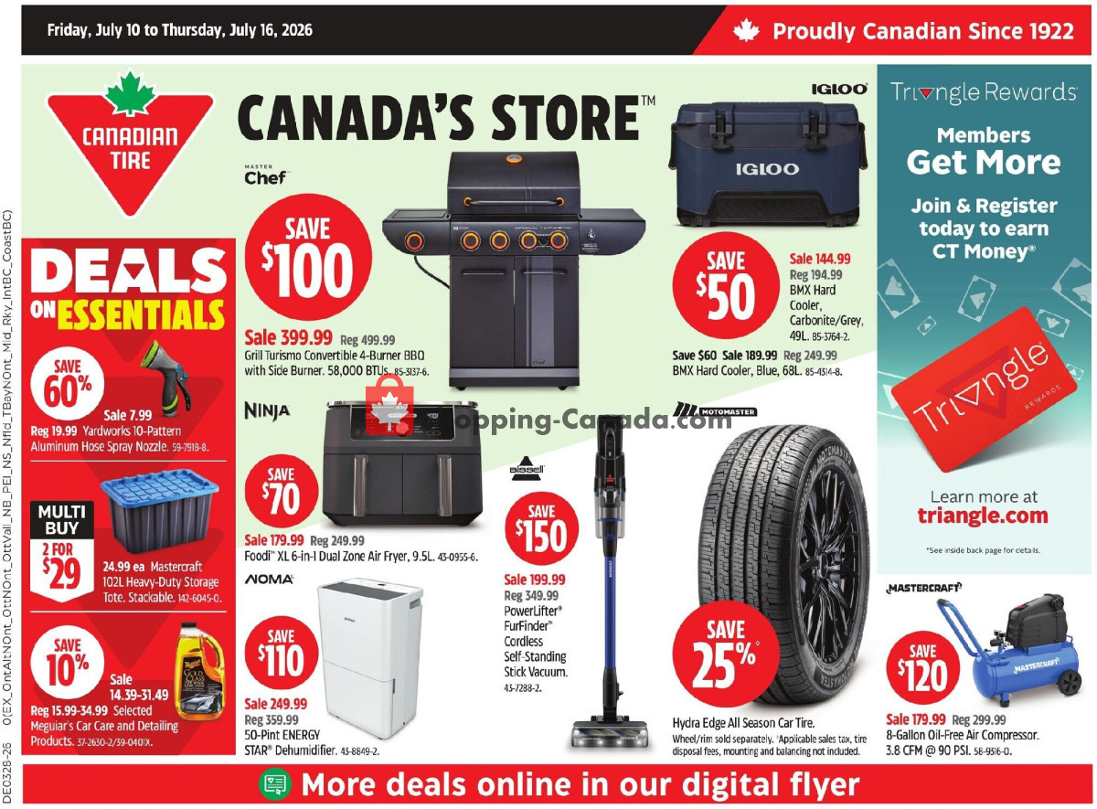 Canadian Tire flyer from Friday July 10, 2026 to Thursday July 16, 2026 - page 1