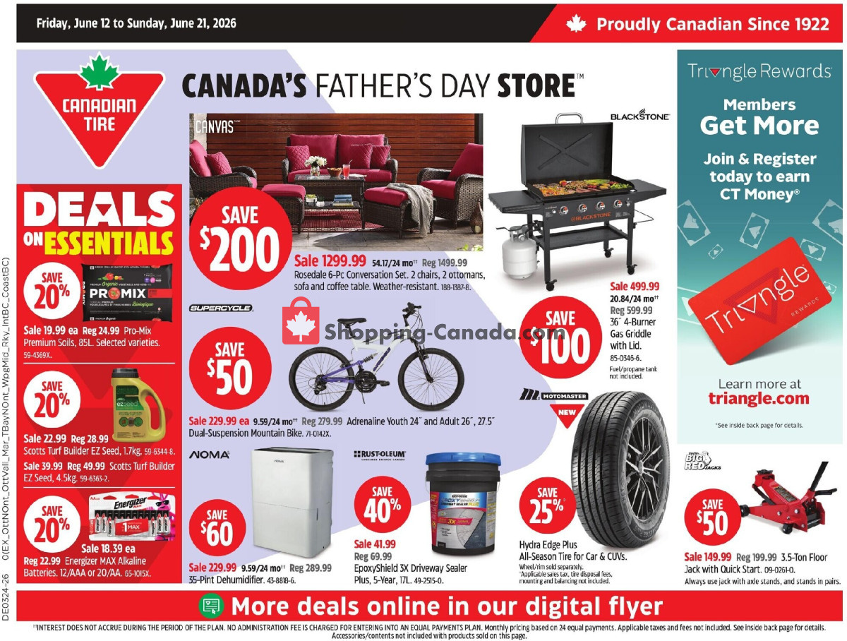 Canadian Tire flyer from Friday June 12, 2026 to Sunday June 21, 2026 - page 1