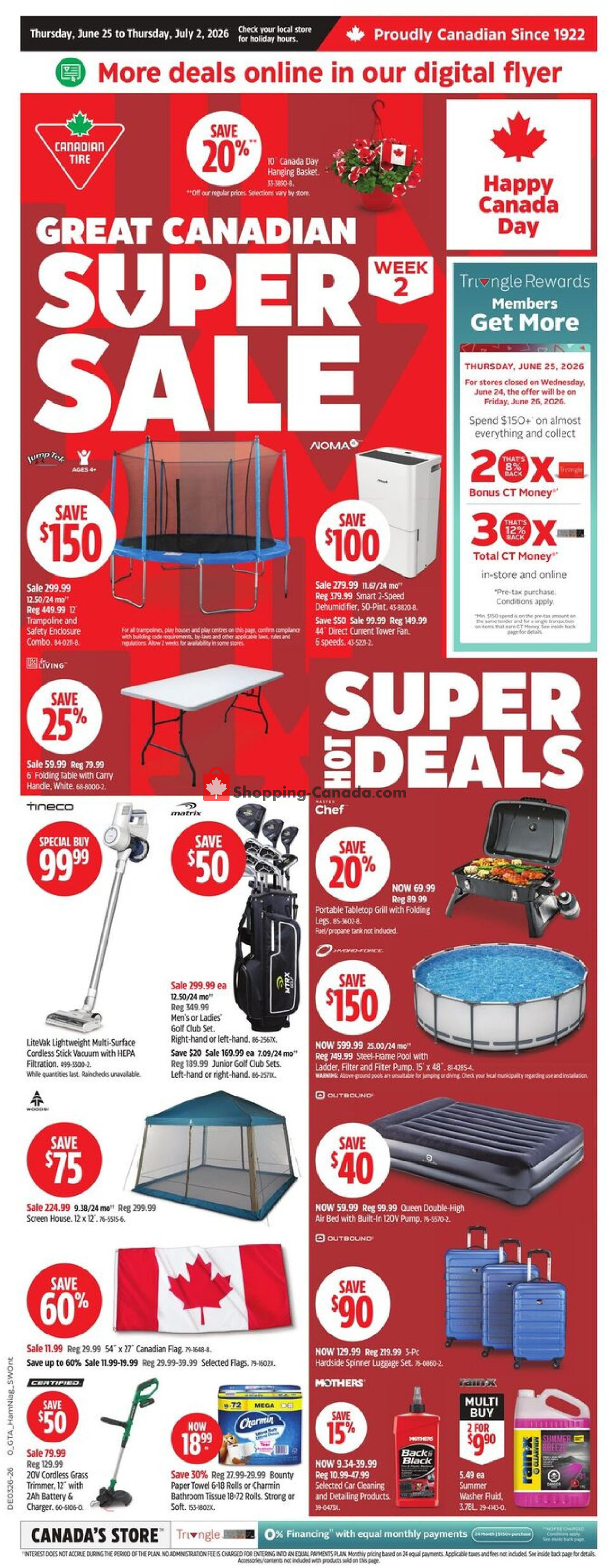 Canadian Tire flyer from Thursday June 25, 2026 to Thursday July 2, 2026 - page 1