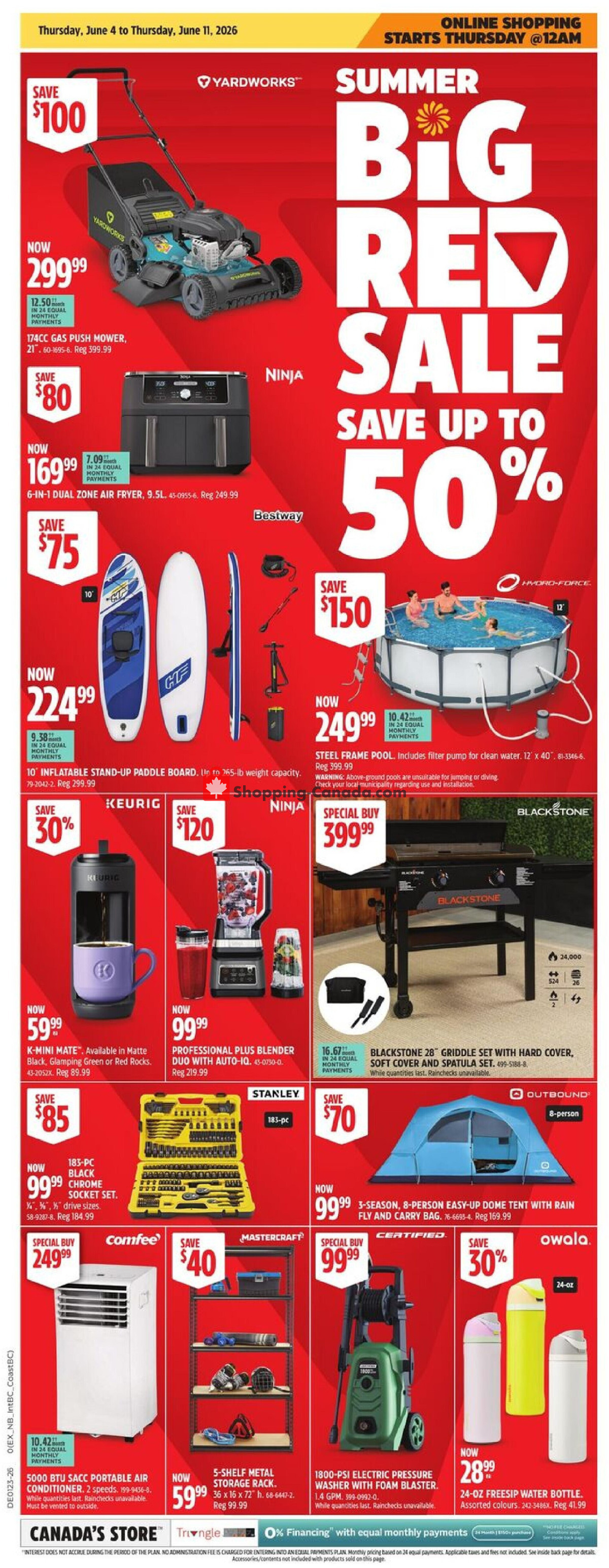 Canadian Tire flyer from Thursday June 4, 2026 to Thursday June 11, 2026 - page 1