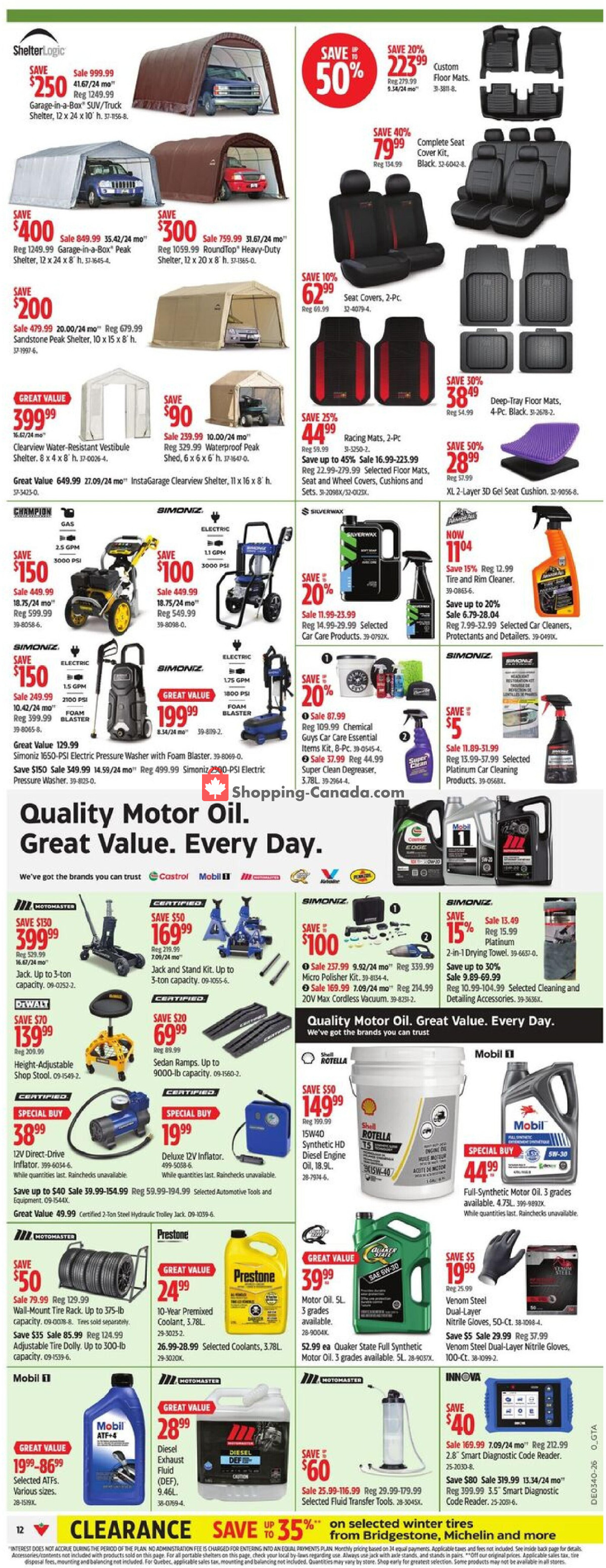 Canadian Tire flyer from Thursday October 1, 2026 to Thursday October 8, 2026 - page 12