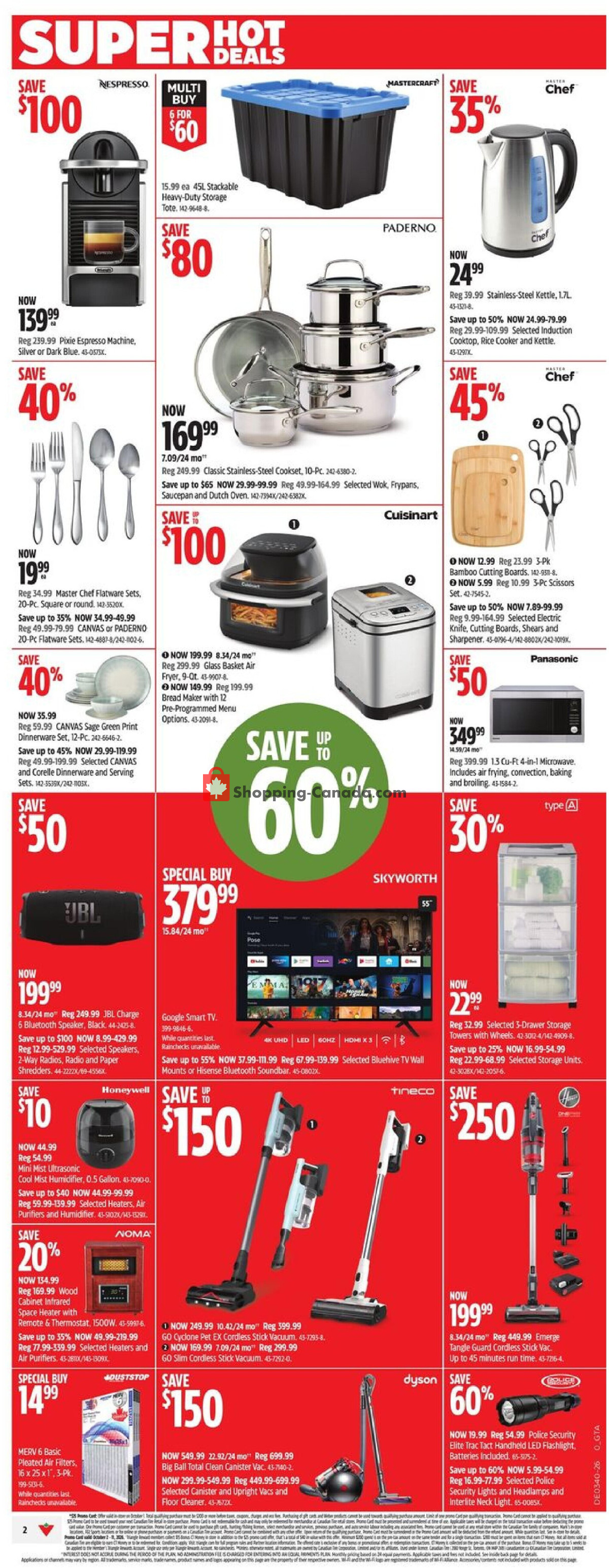Canadian Tire flyer from Thursday October 1, 2026 to Thursday October 8, 2026 - page 2