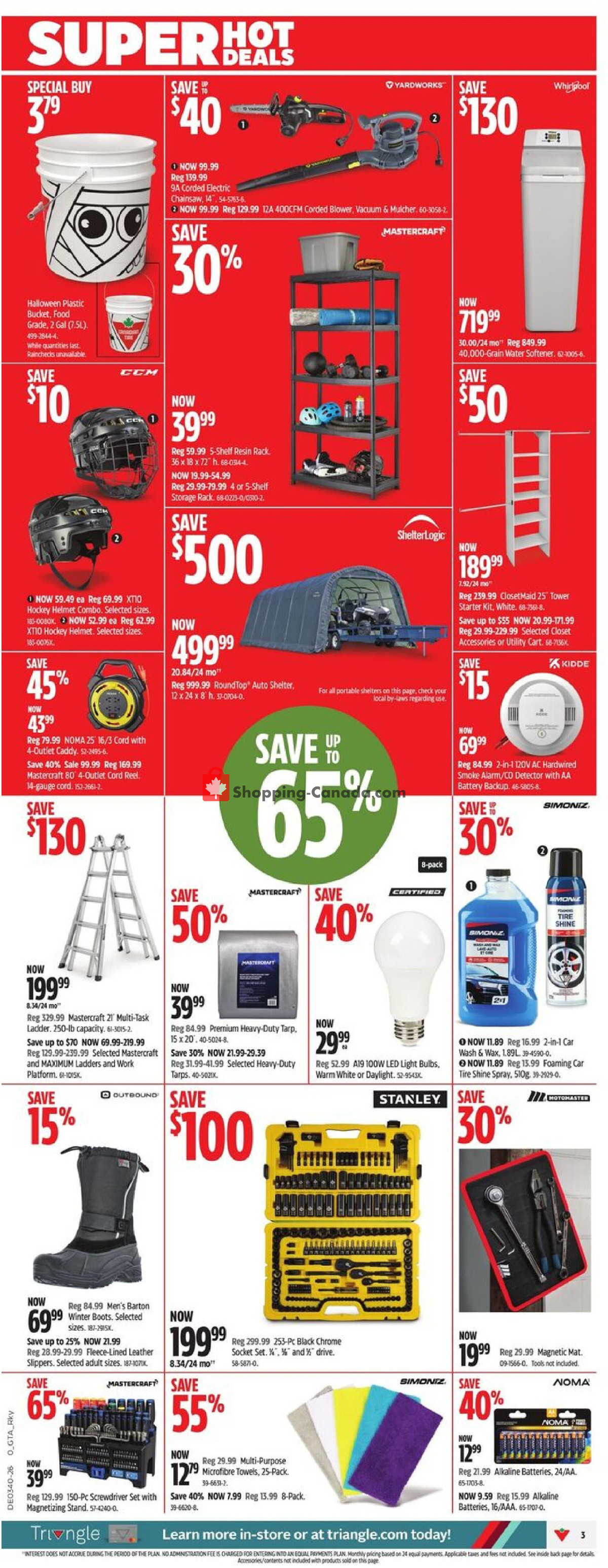Canadian Tire flyer from Thursday October 1, 2026 to Thursday October 8, 2026 - page 3