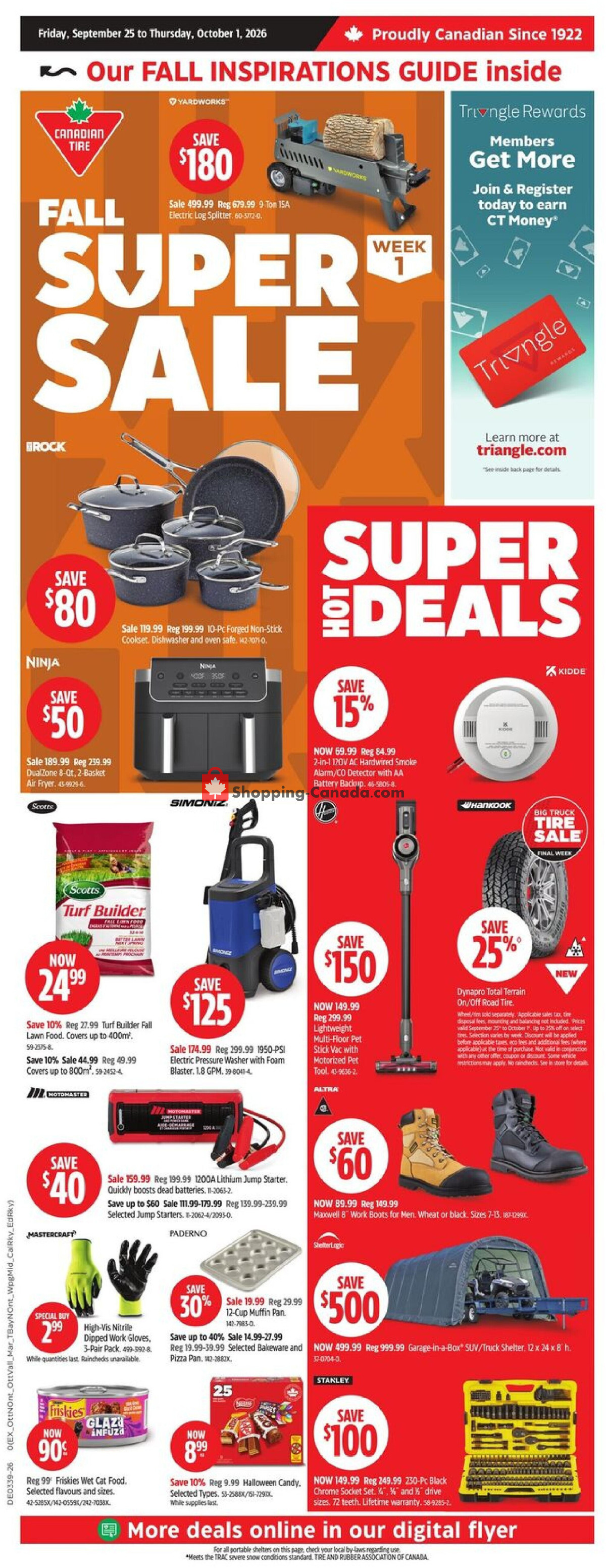 Canadian Tire flyer from Friday September 25, 2026 to Thursday October 1, 2026 - page 2