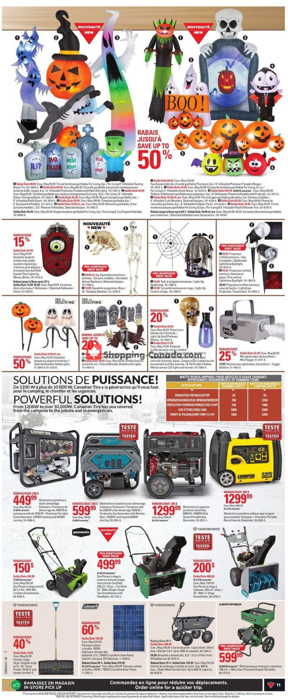 Canadian Tire flyer from Thursday October 3, 2019 to Wednesday October 9, 2019 - page 11