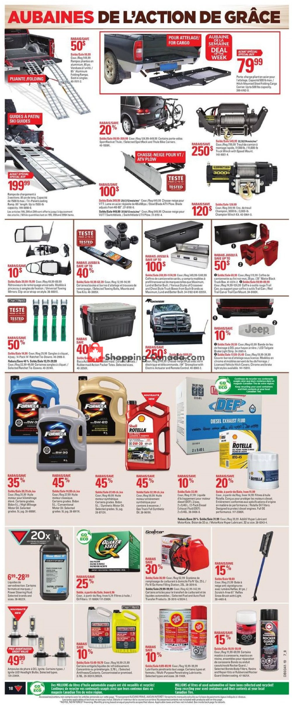 Canadian Tire flyer from Thursday October 3, 2019 to Wednesday October 9, 2019 - page 18