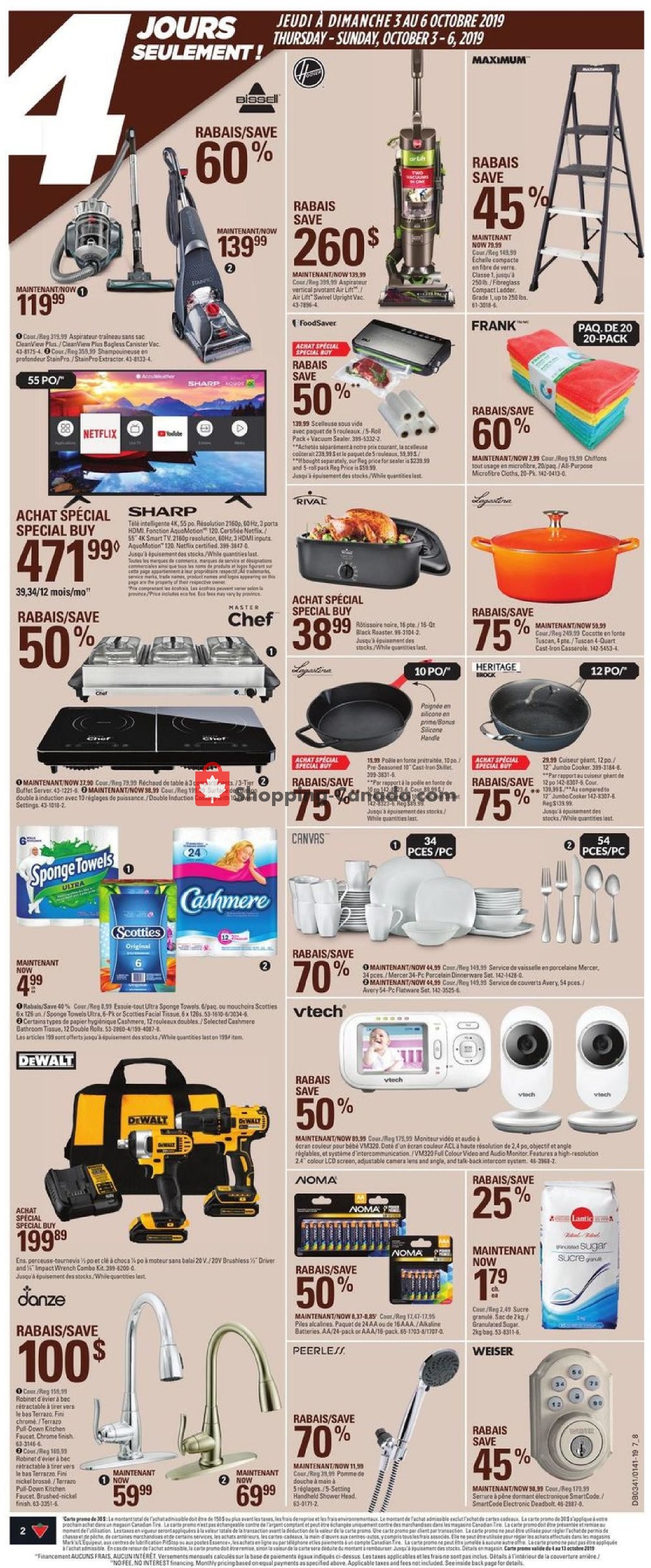 Canadian Tire flyer from Thursday October 3, 2019 to Wednesday October 9, 2019 - page 2