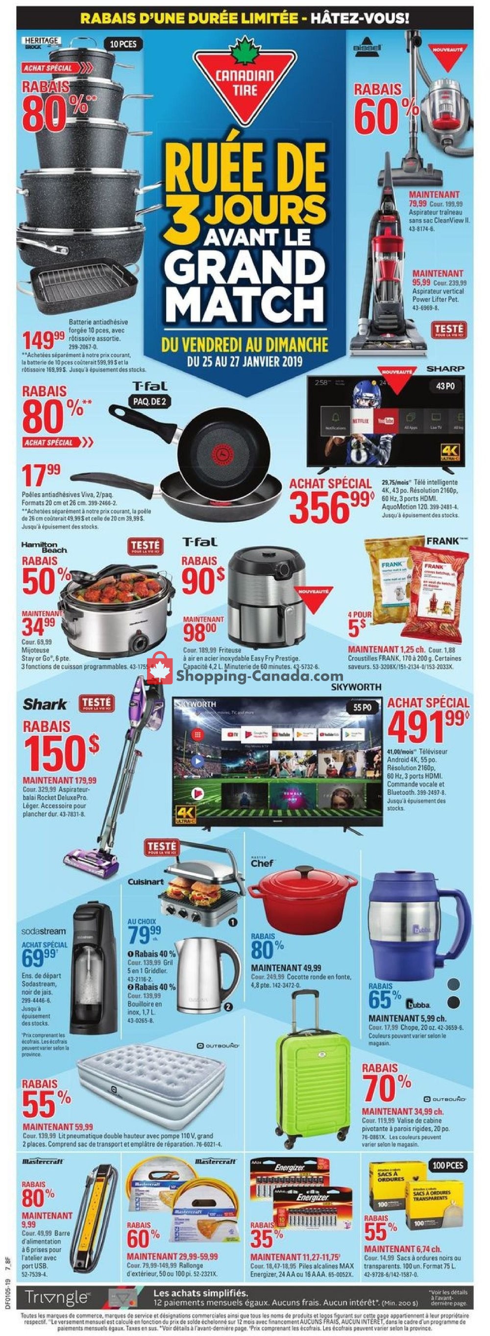 Canadian Tire flyer from Friday January 25, 2019 to Sunday January 27, 2019 - page 1