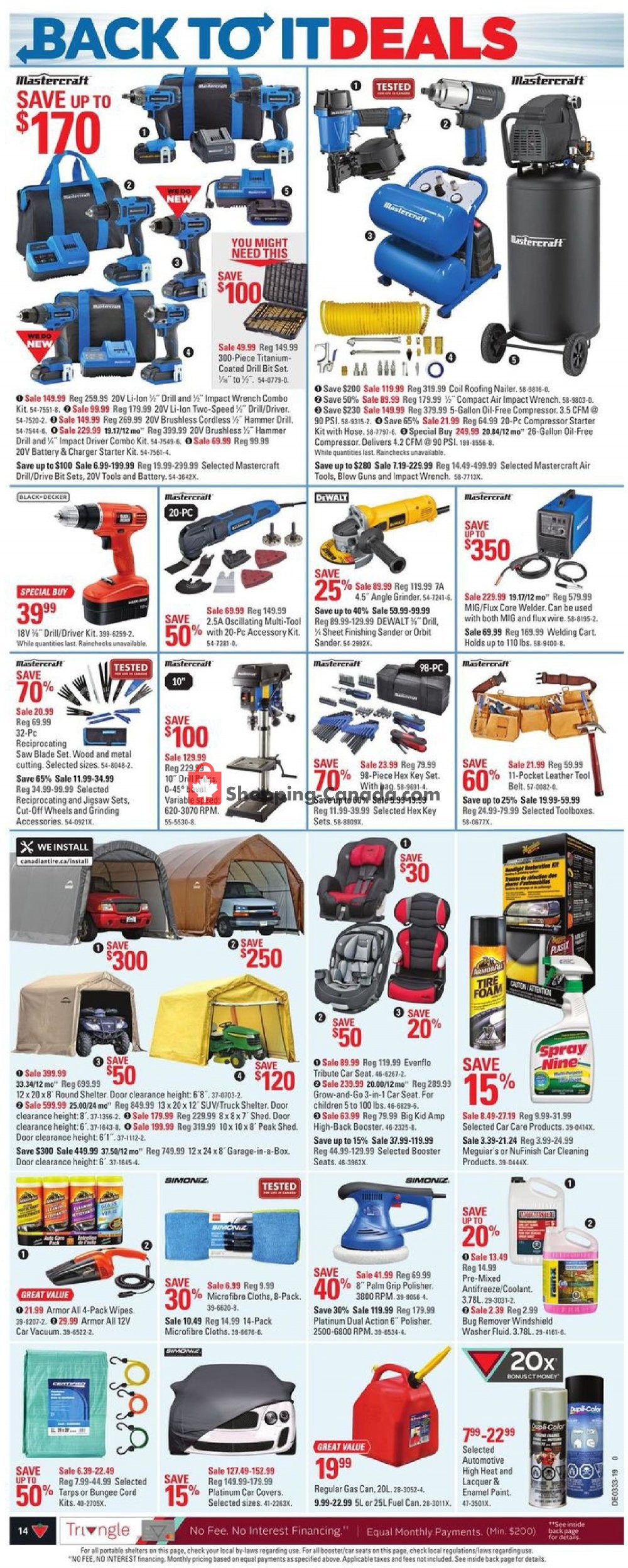 Canadian Tire flyer from Thursday August 8, 2019 to Thursday August 15, 2019 - page 14