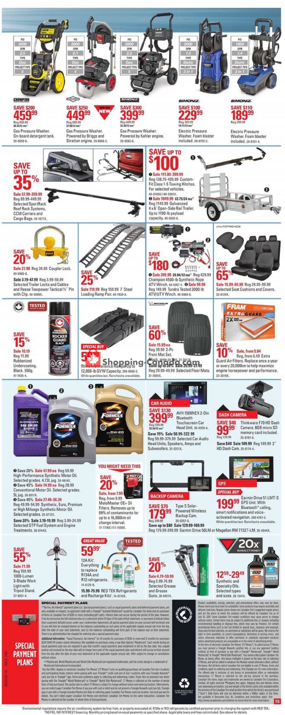 Canadian Tire flyer from Thursday August 8, 2019 to Thursday August 15, 2019 - page 15