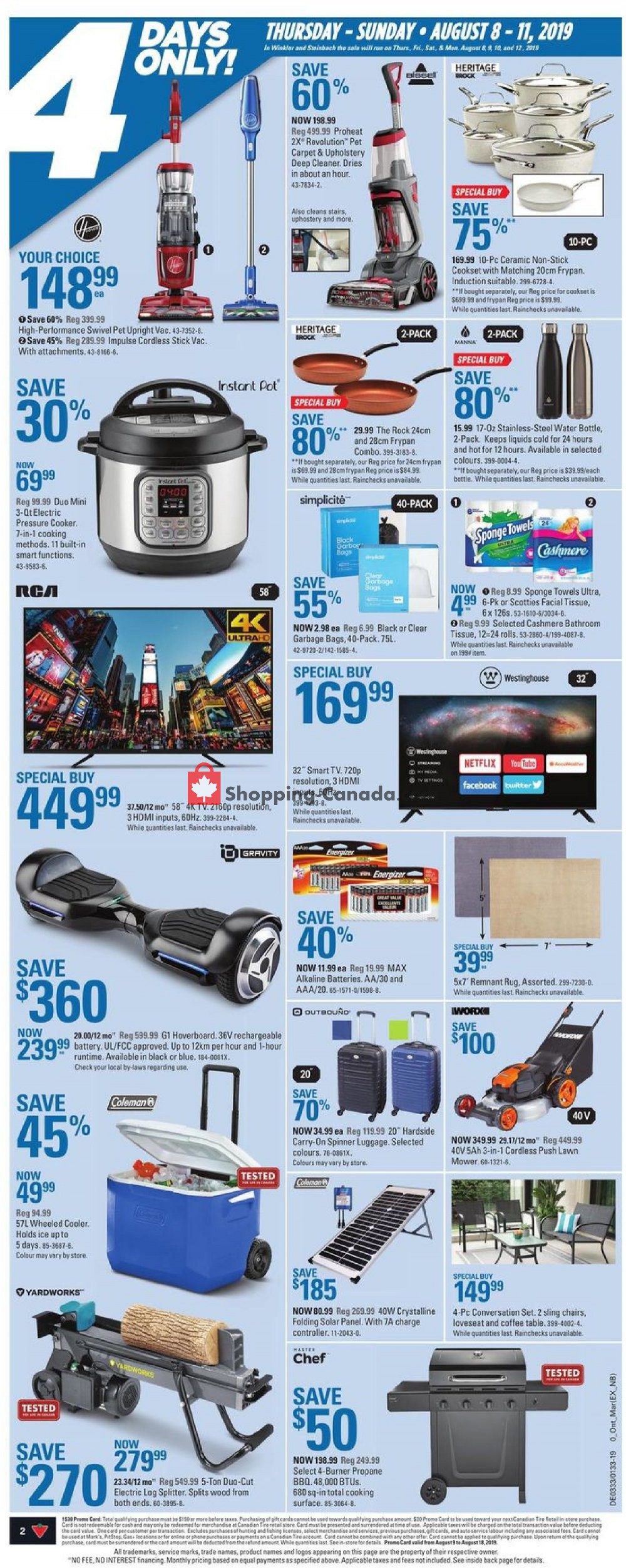 Canadian Tire flyer from Thursday August 8, 2019 to Thursday August 15, 2019 - page 2