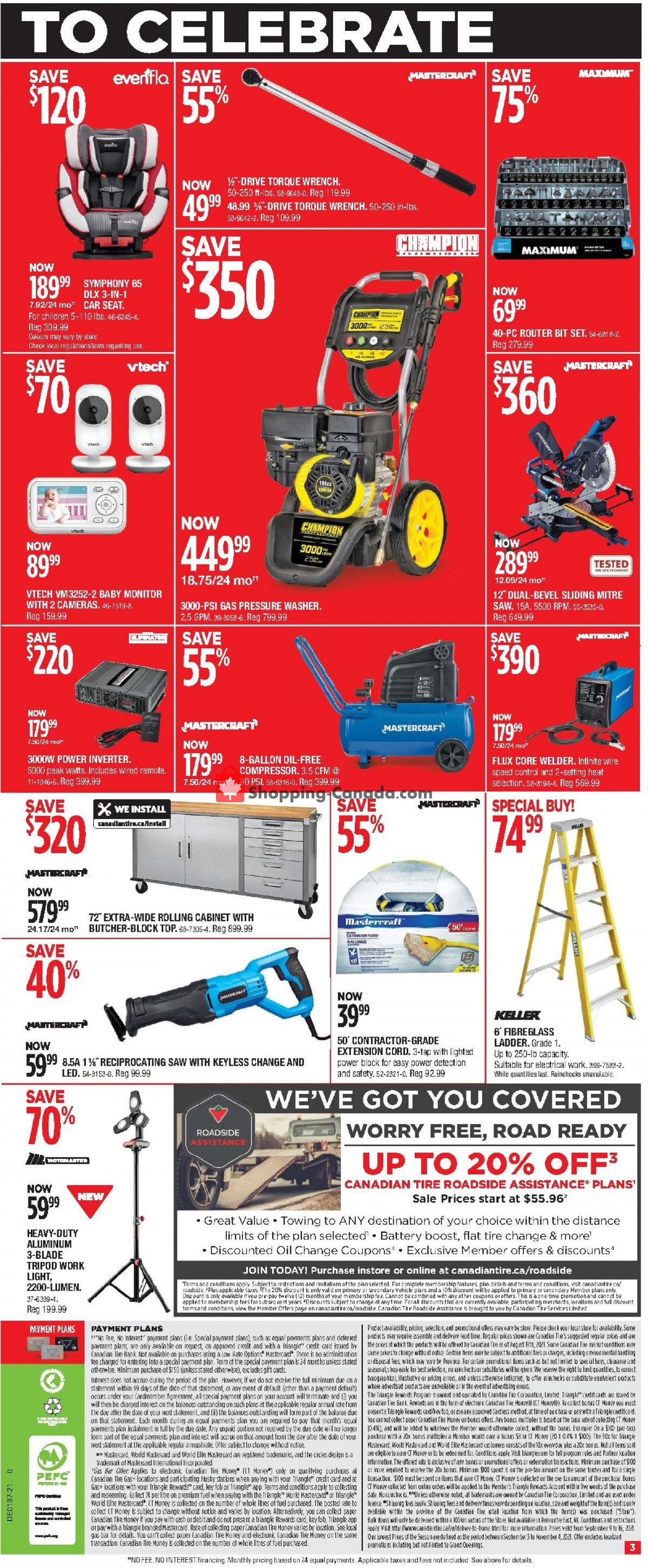 Canadian Tire flyer from Thursday September 9, 2021 to Thursday September 16, 2021 - page 3