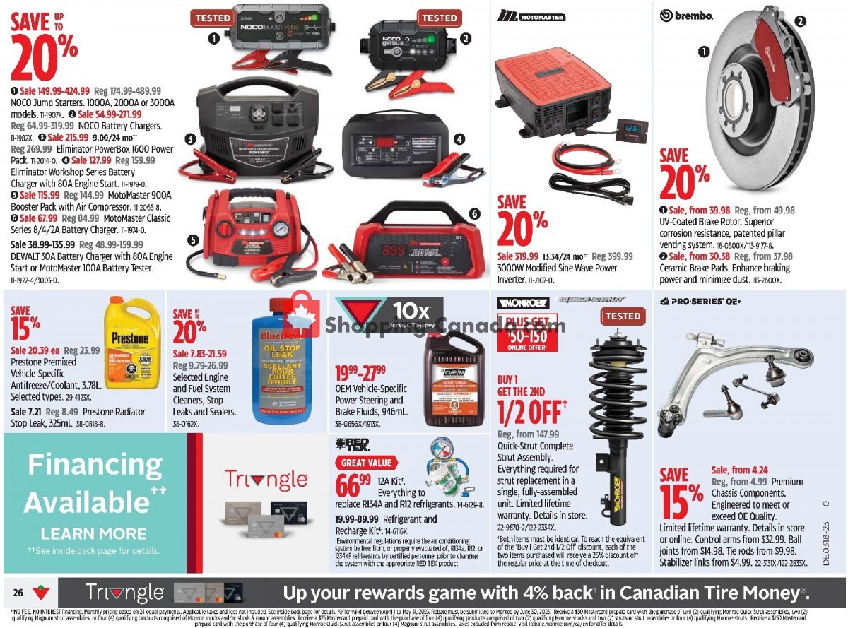 Canadian Tire Canada, flyer (Canada's Spring Store) April 28 May 4
