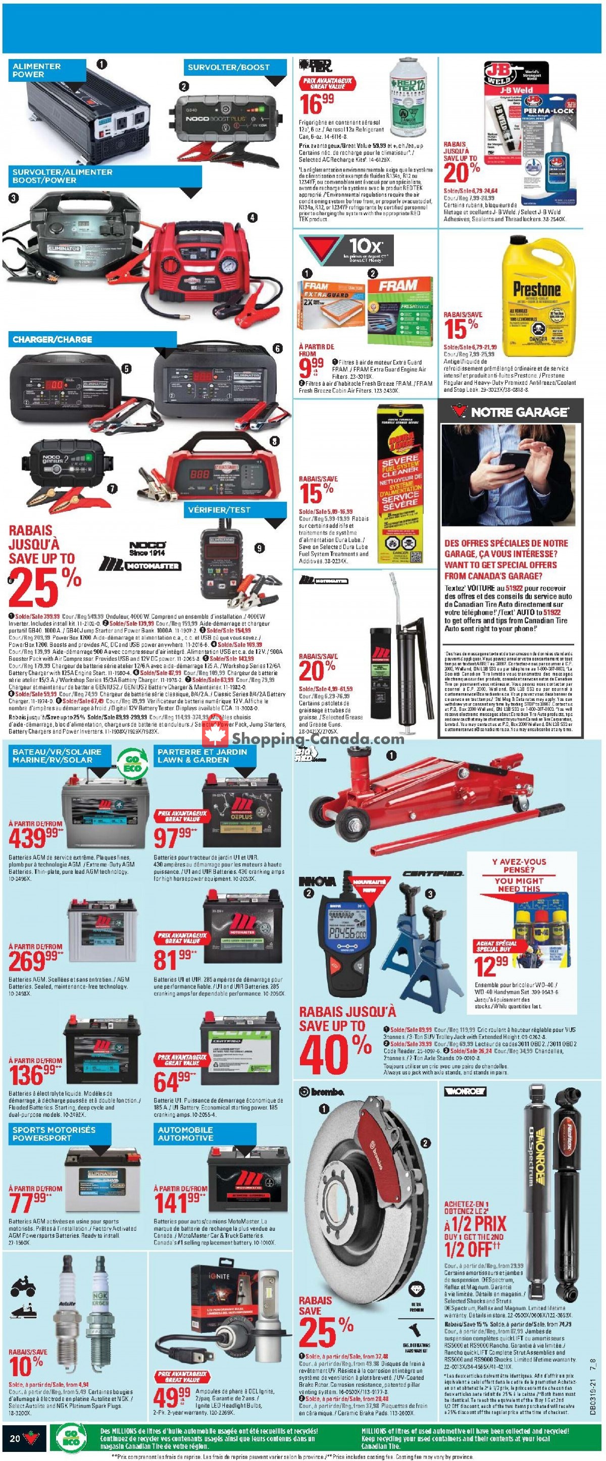 Canadian Tire flyer from Thursday May 6, 2021 to Wednesday May 12, 2021 - page 20