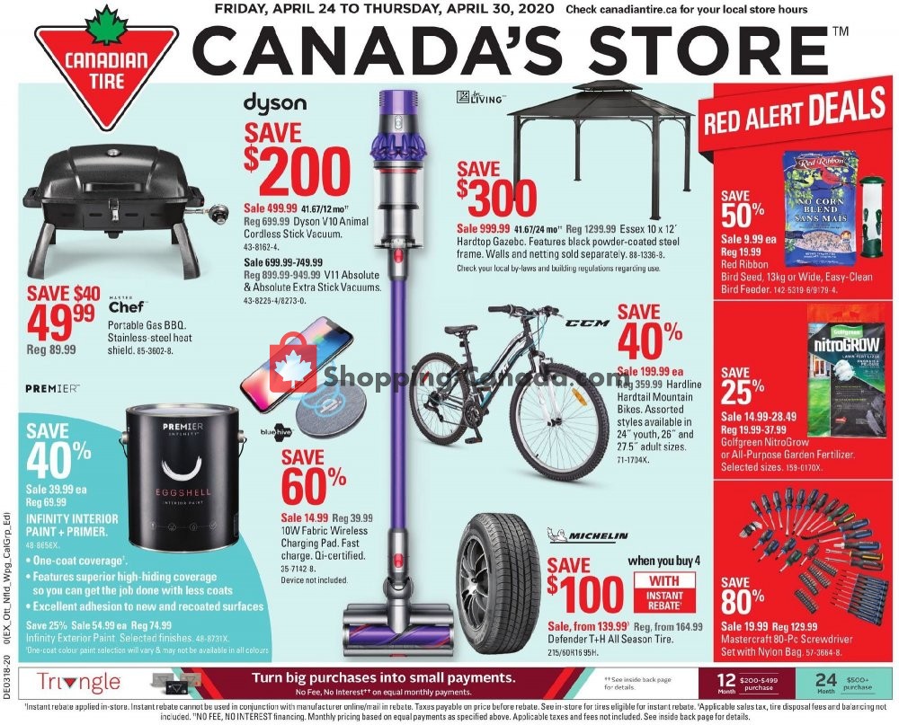 Canadian Tire flyer from Friday April 24, 2020 to Thursday April 30, 2020 - page 1