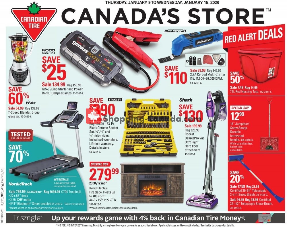 Canadian Tire flyer from Thursday January 9, 2020 to Wednesday January 15, 2020 - page 1